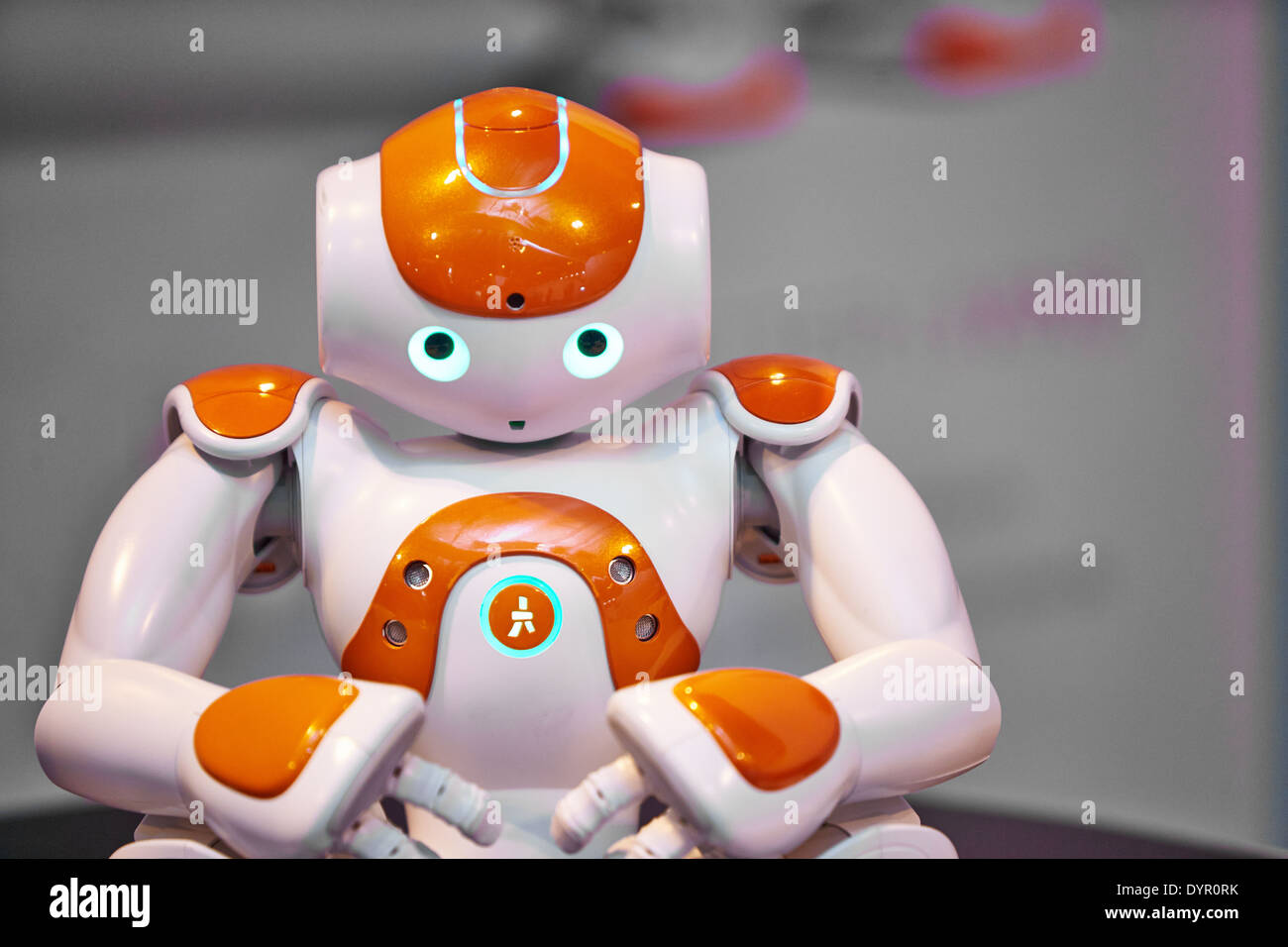 NAO humanoid robot made by Aldebaran Robotics pictured at the Gadget Show Live 2014 at the NEC Stock Photo