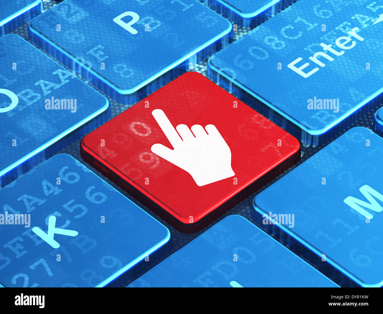 Pointer Mouse Keyoard Marketing concept: Mouse Cursor on computer keyboard background Stock ...