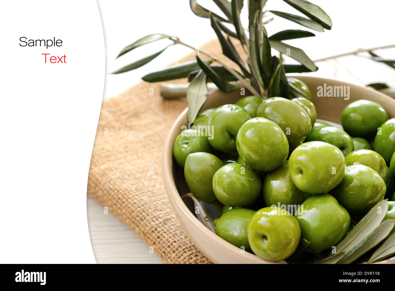 mix olives green and black with olive oil Stock Photo - Alamy