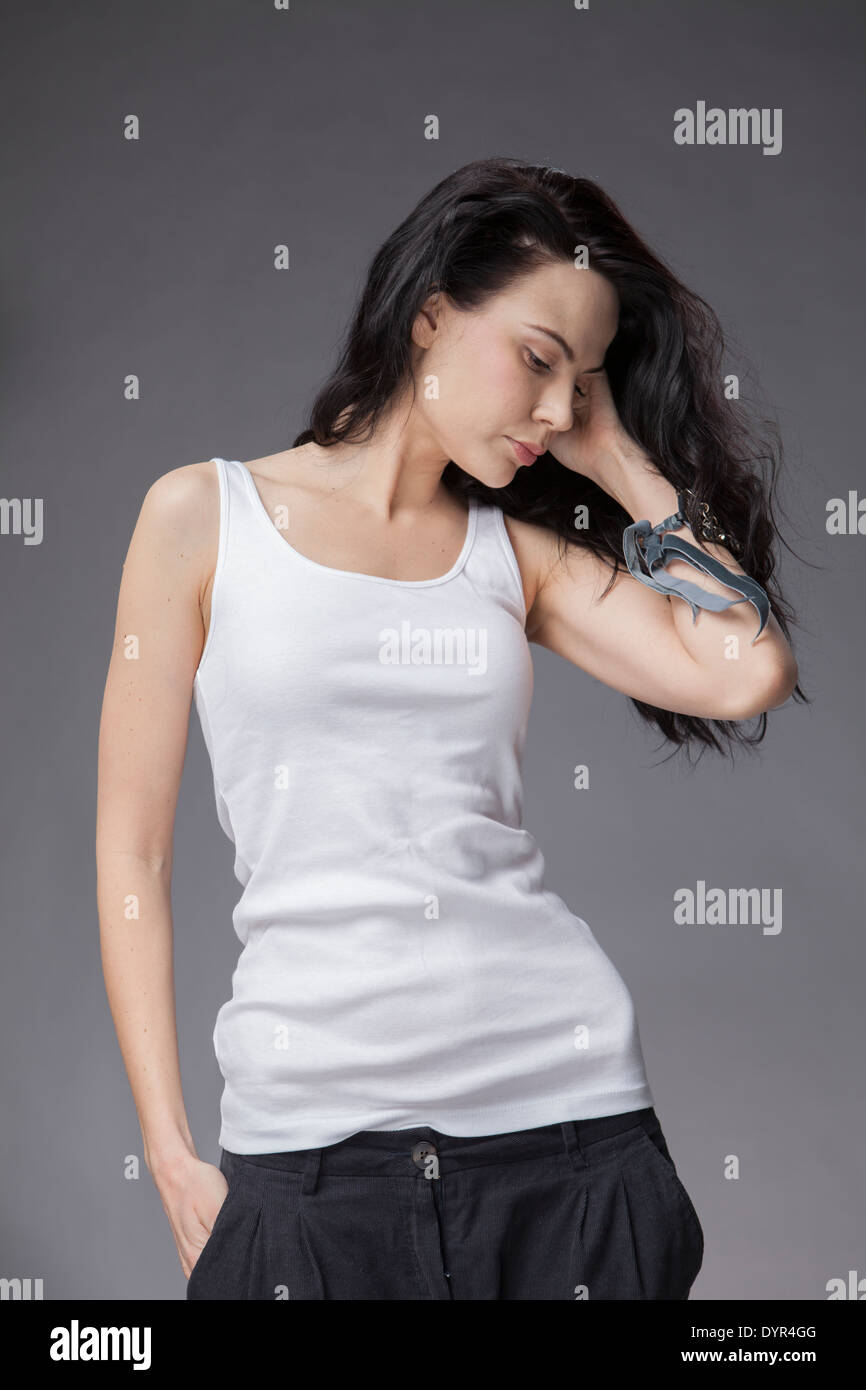 Wife beater shirt hi-res stock photography and images - Alamy