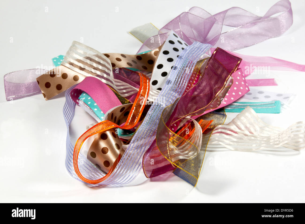 Cluster Ribbons cluster of ribbons with variety of textures Stock Photo - Alamy