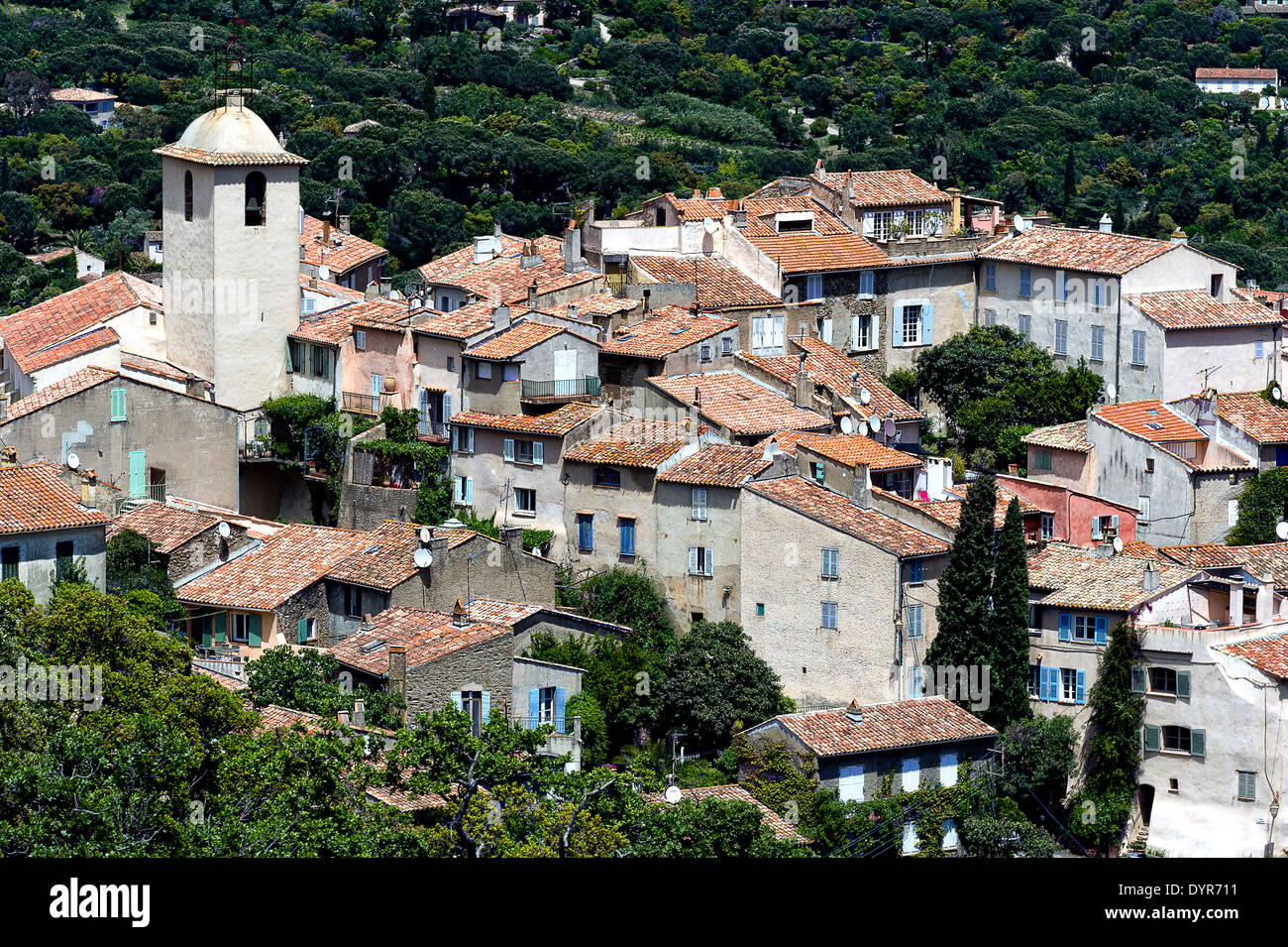 Europe, France, Var. Ramatuelle. The perched village. Stock Photo