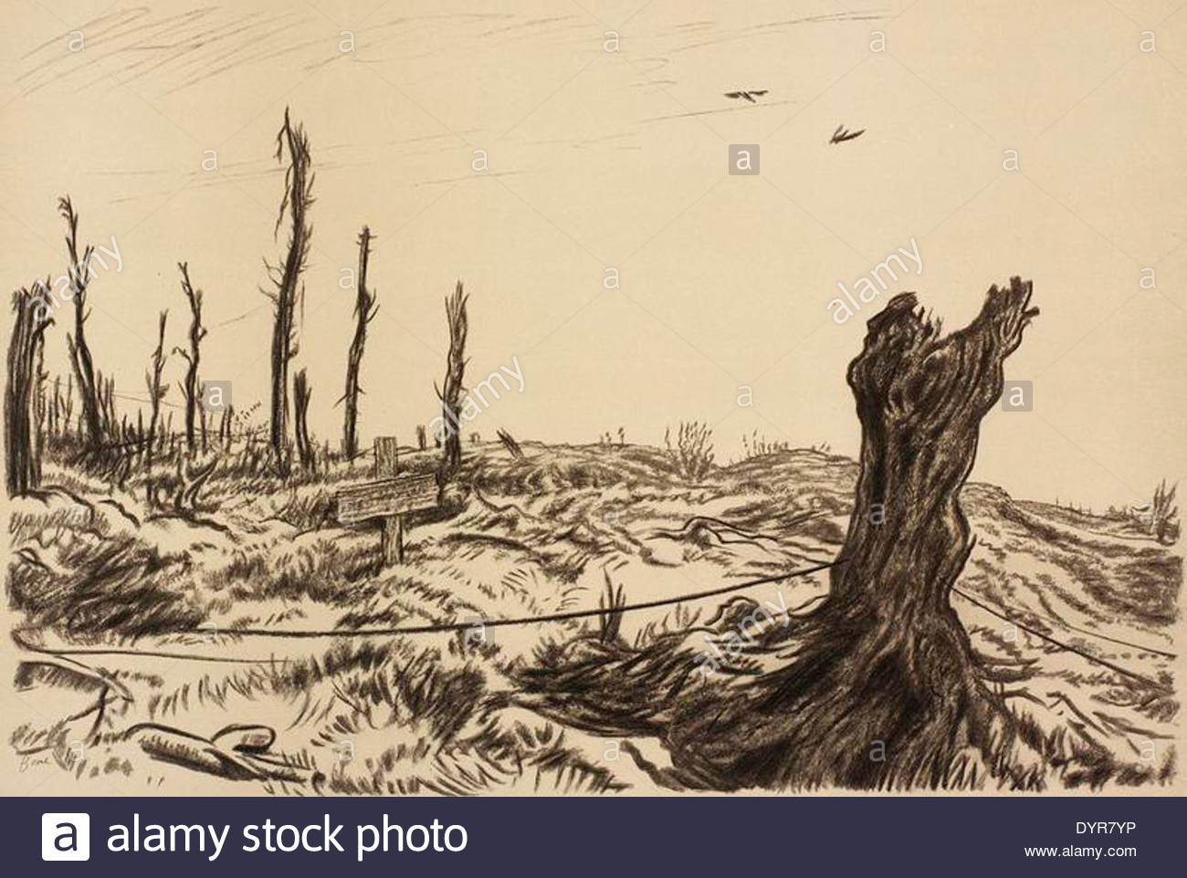 1278 War Drawings by Muirhead Bone-'inconnu' Art.IWMREPRO00068460