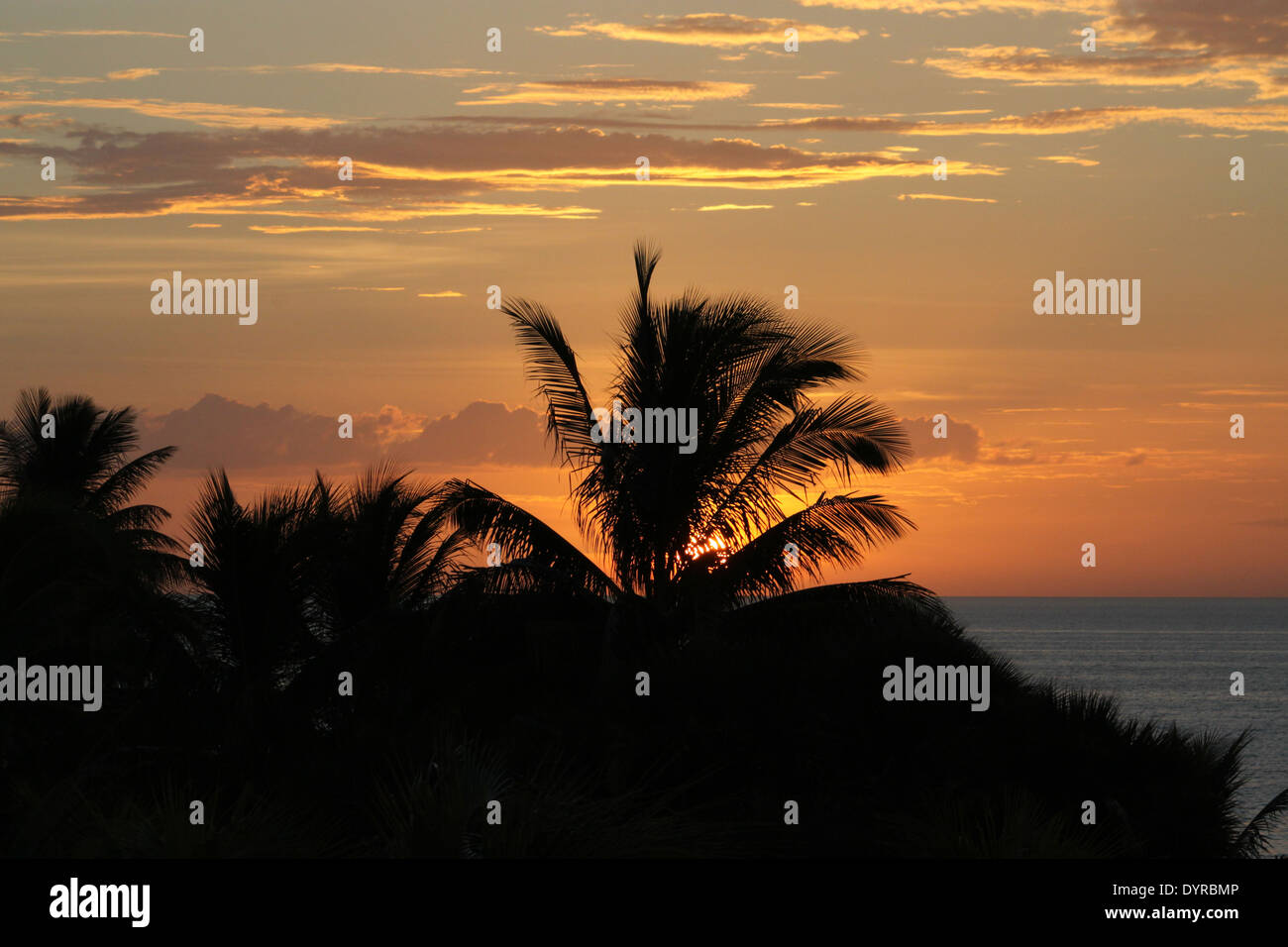 Sunset in Varadero, Cuba Stock Photo