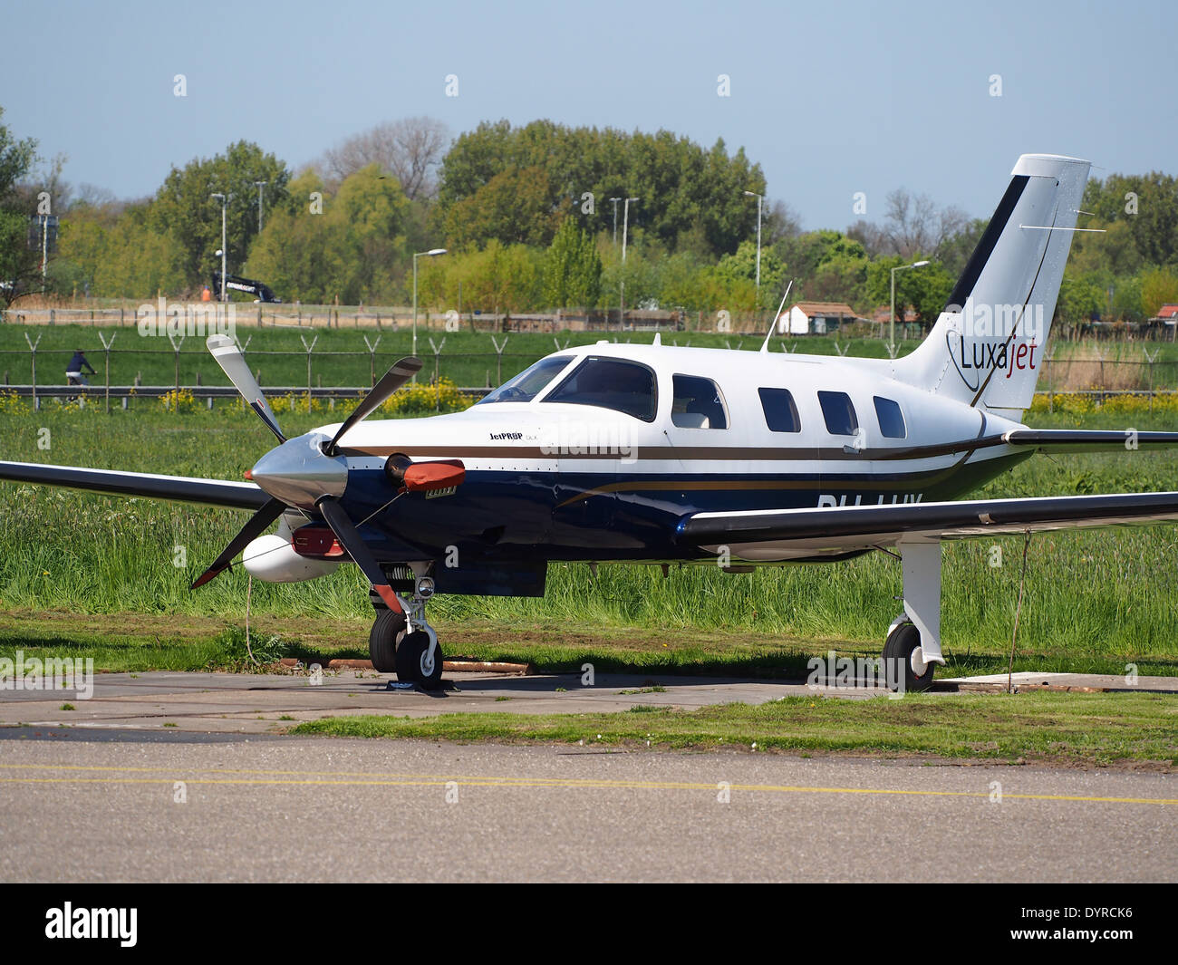 PH-LUX Piper PA-46 Jetprop DLX at Rotterdam The Hague Airport (RTM - EHRD), Stock Photo