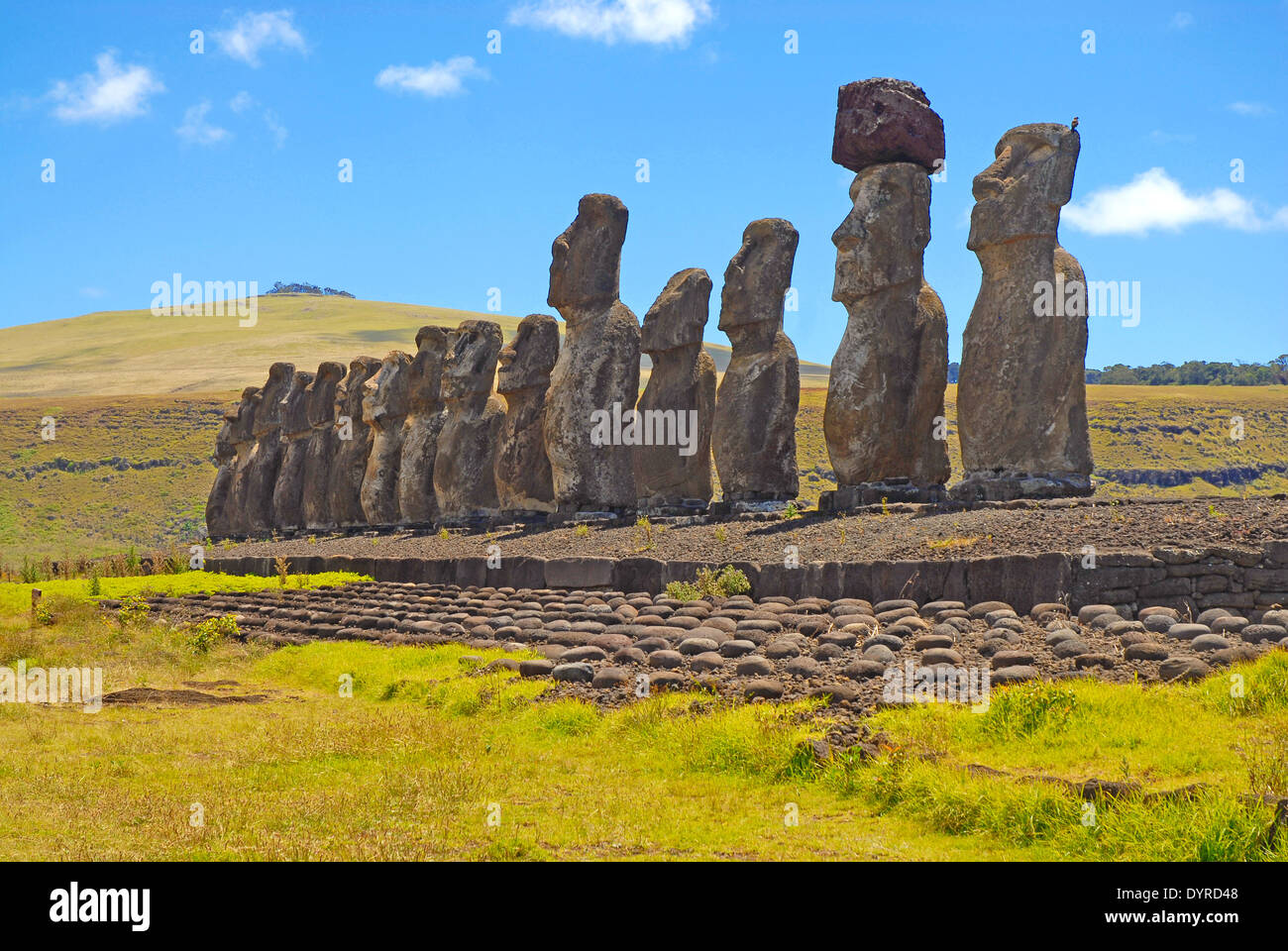 Rapa Nui, Easter Island Moai statues, South Pacific islands, Chile Stock Photo