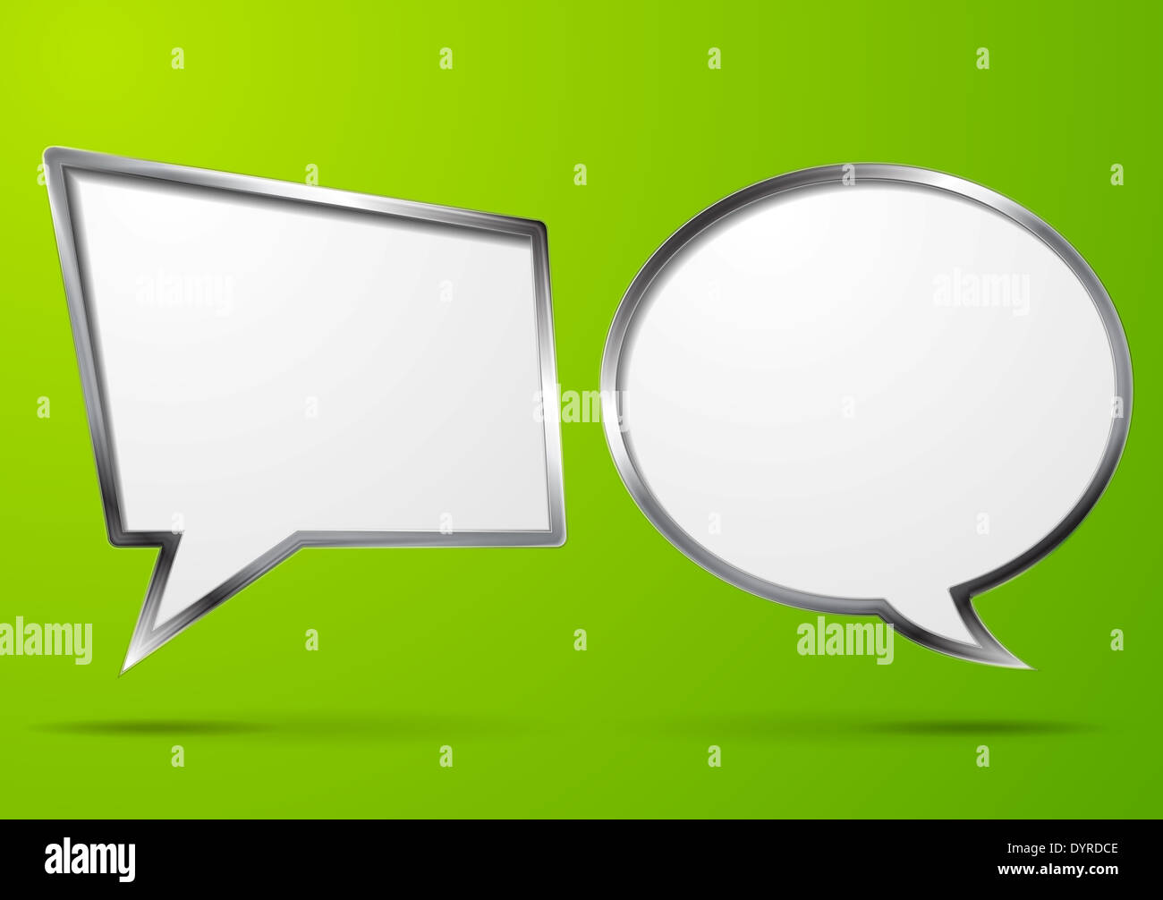 Abstract bubble speech background with metallic frame Stock Photo Alamy