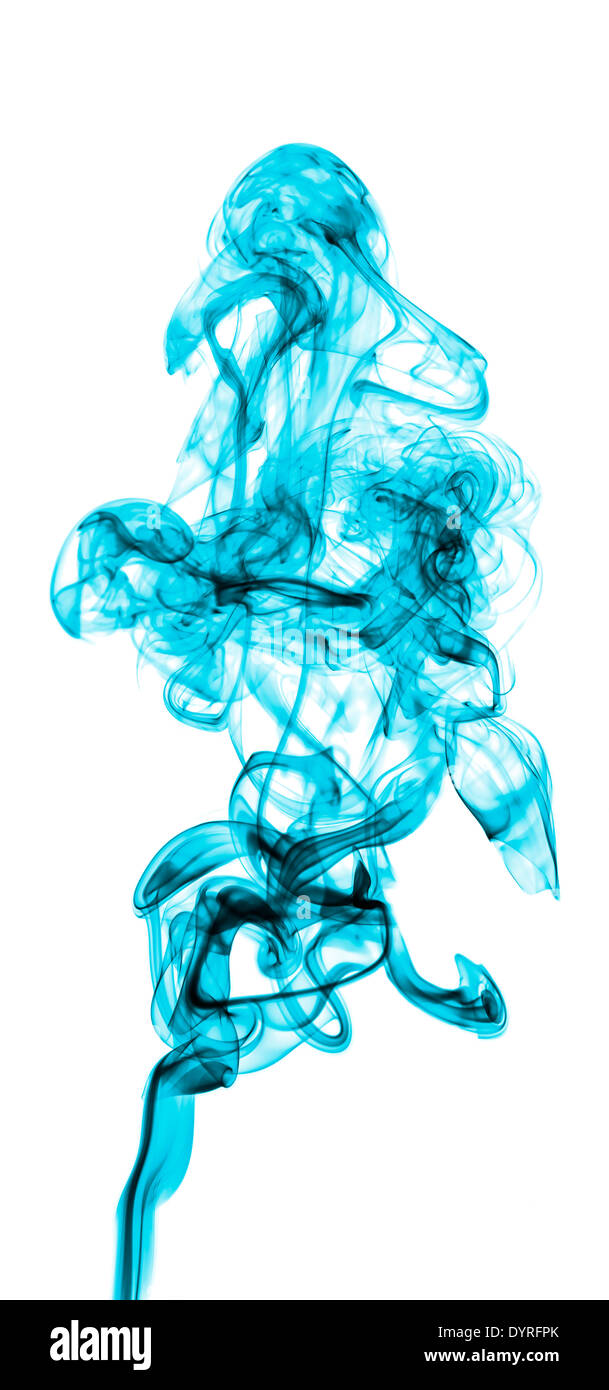abstract blue smoke isolated on white background Stock Photo - Alamy