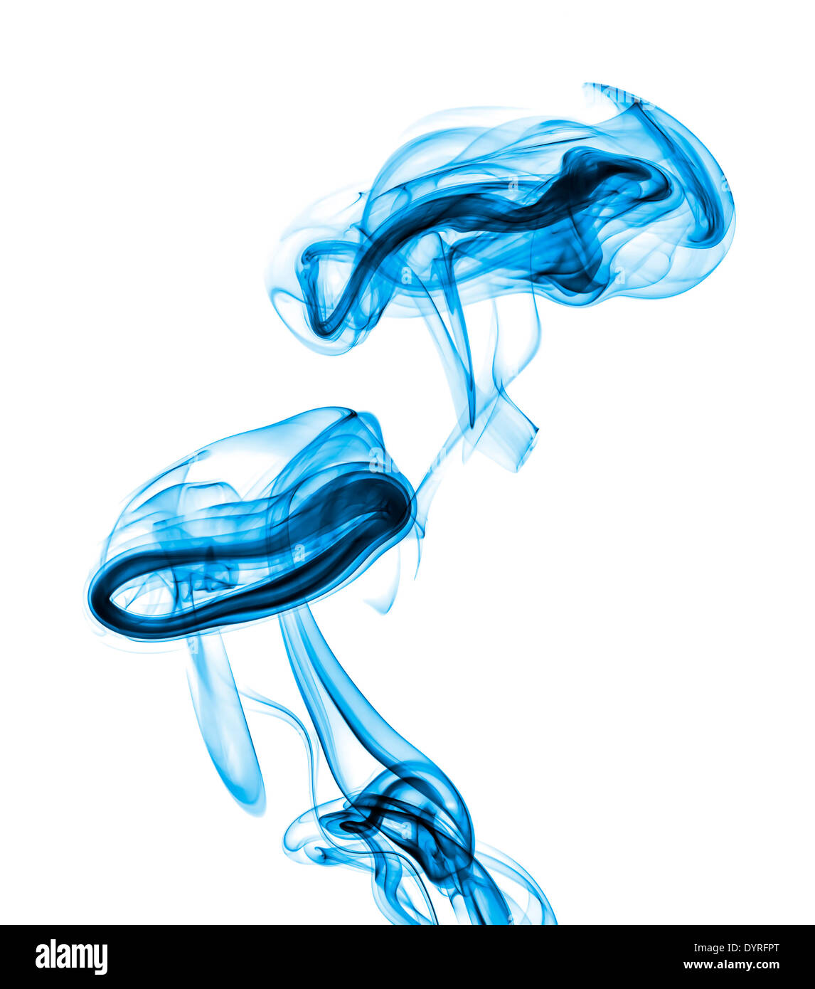 abstract blue smoke isolated on white background Stock Photo - Alamy