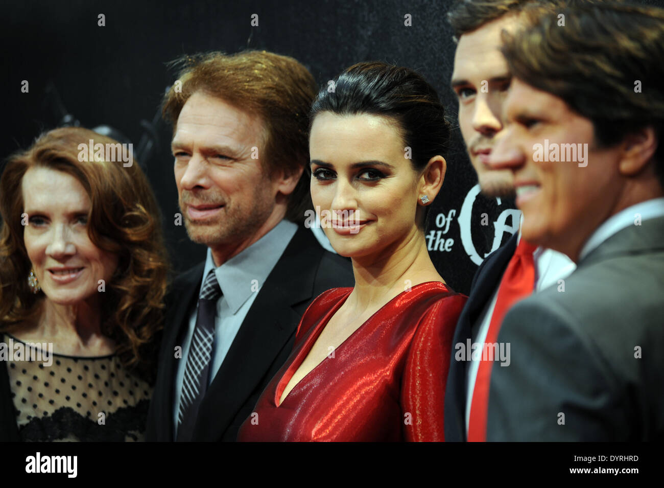 Penelope Cruz and Jerry Bruckheimer at the film premiere of 'Pirates of the Caribbean 4' in Munich, 2011 Stock Photo
