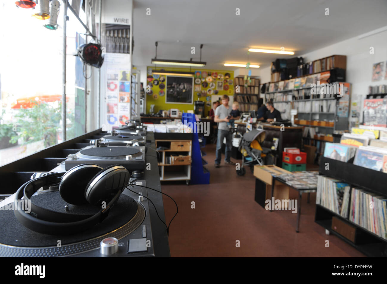 The record store 'Echt Optimal' in Munich, 2011 Stock Photo
