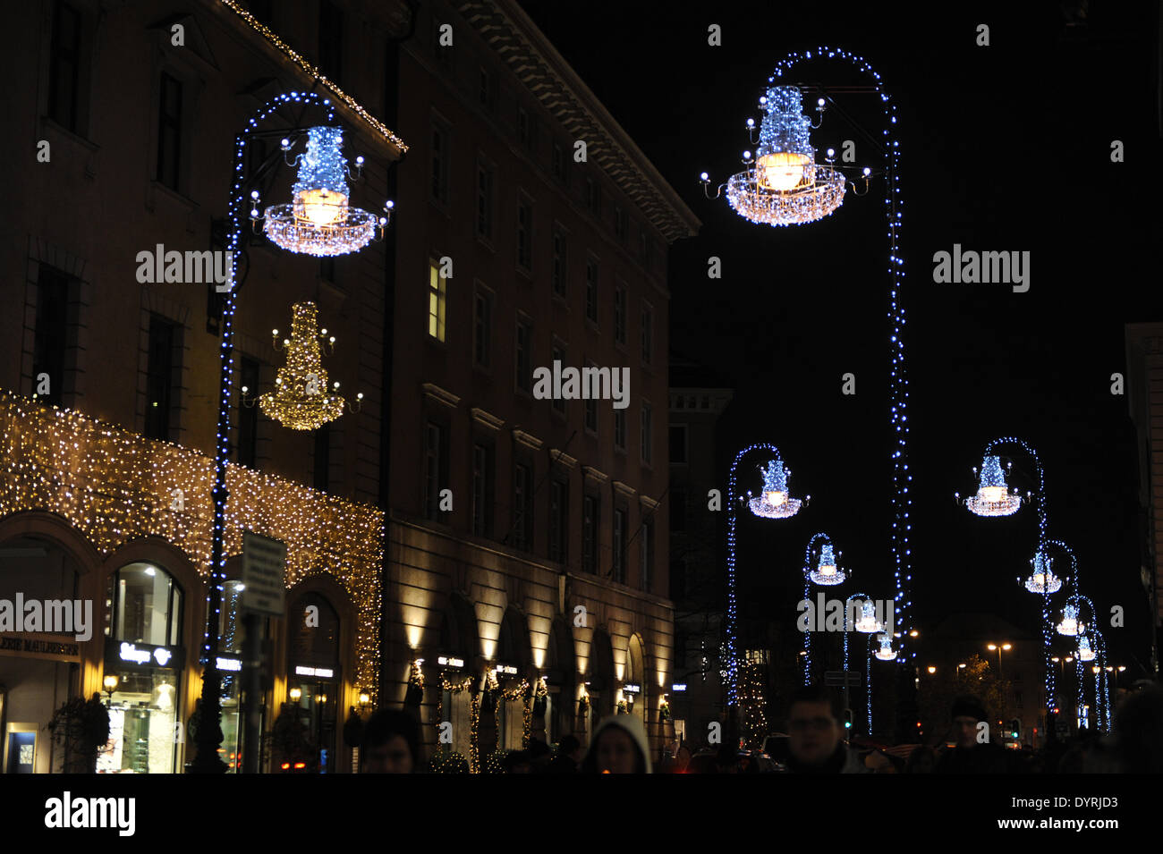 Christmas lights in Munich, 2011 Stock Photo