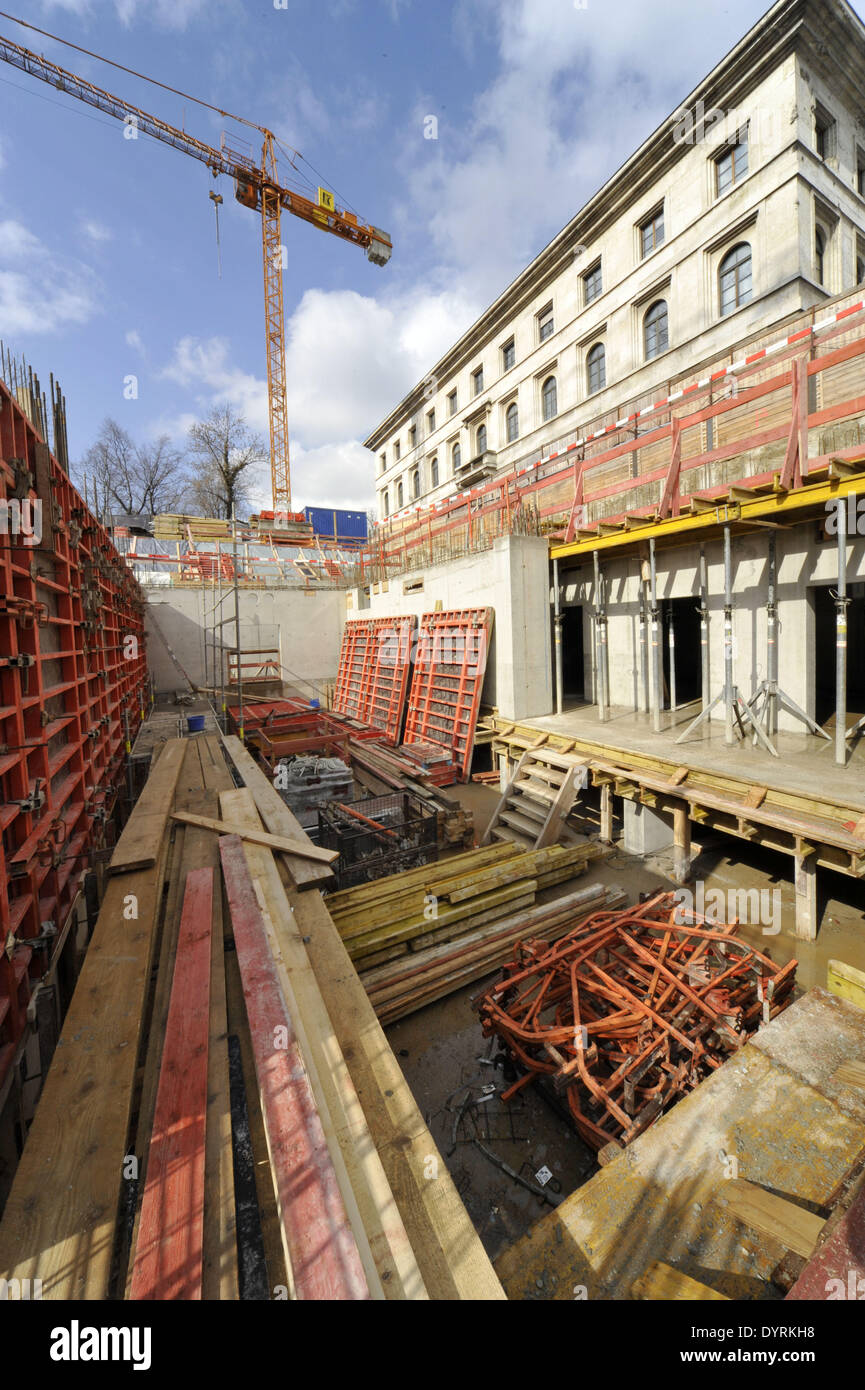 Construction site of the NS-Dokumentationszentrum in Munich, 2012 Stock Photo