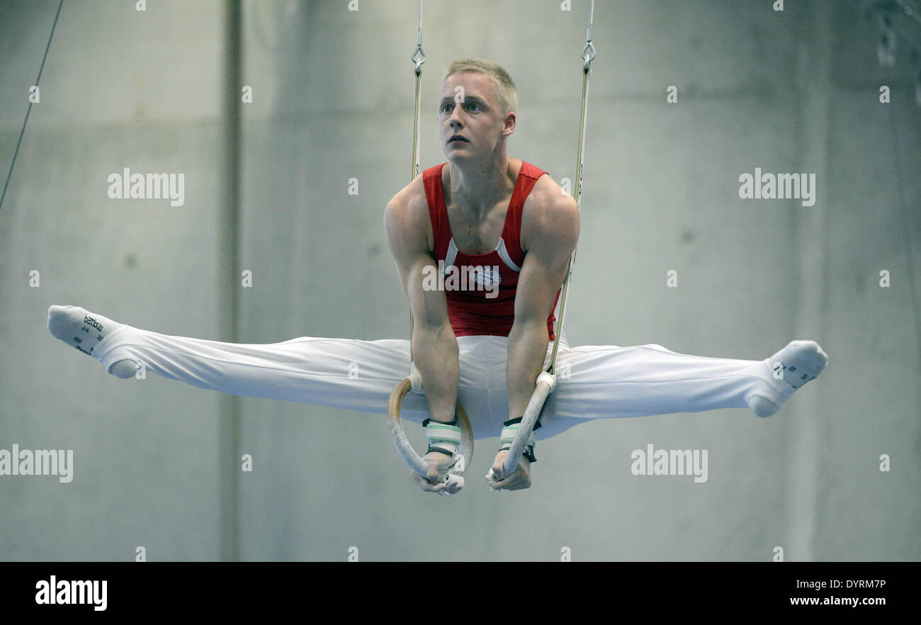 Gymnast Alexander Maier from FC Bayern Munich, 2012 Stock Photo
