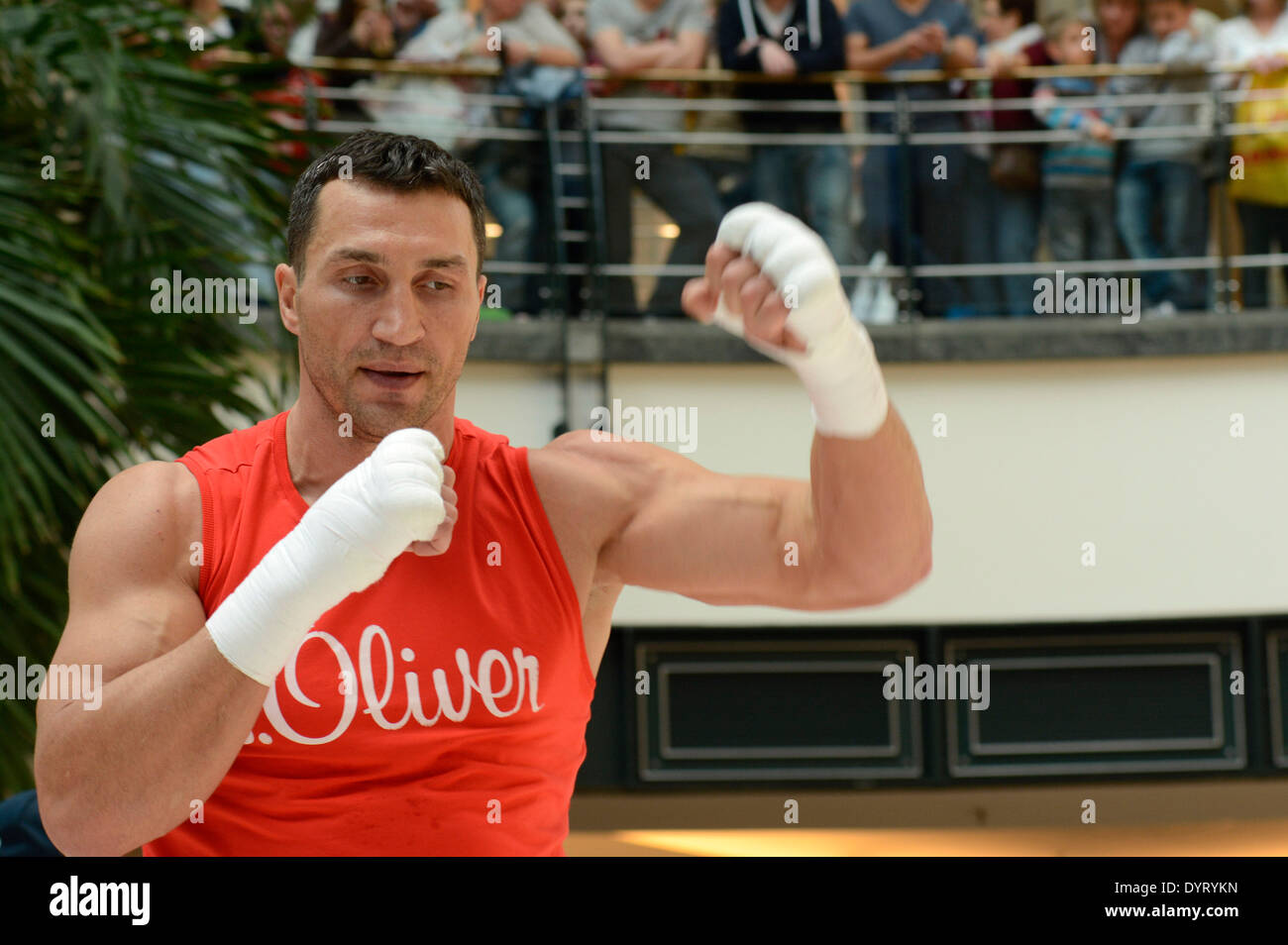 Boxing Champion Wladimir Klitschko During A Public Training Before