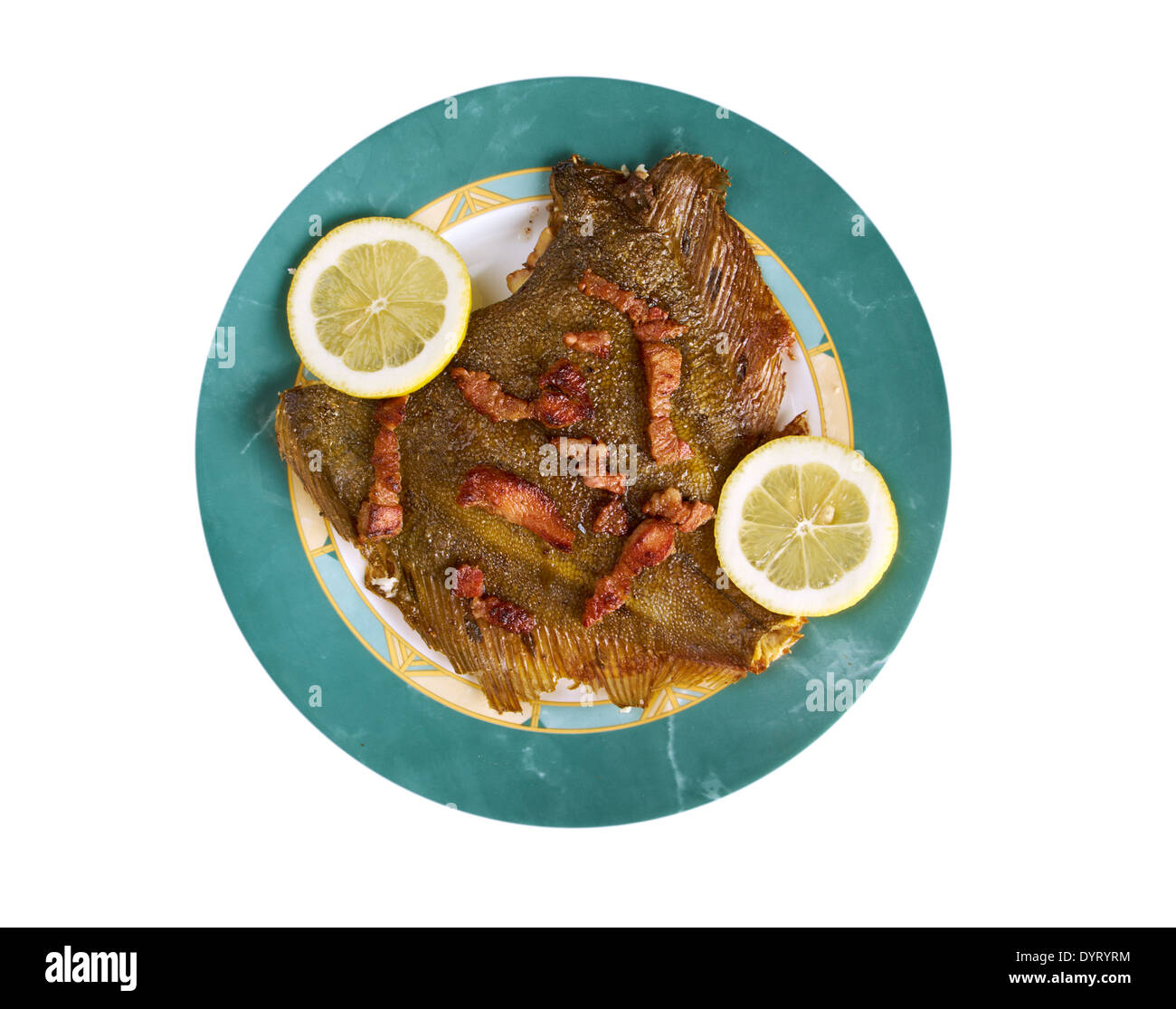 Hamburg Finkenwerder Scholle with Specks and lemon Stock Photo - Alamy
