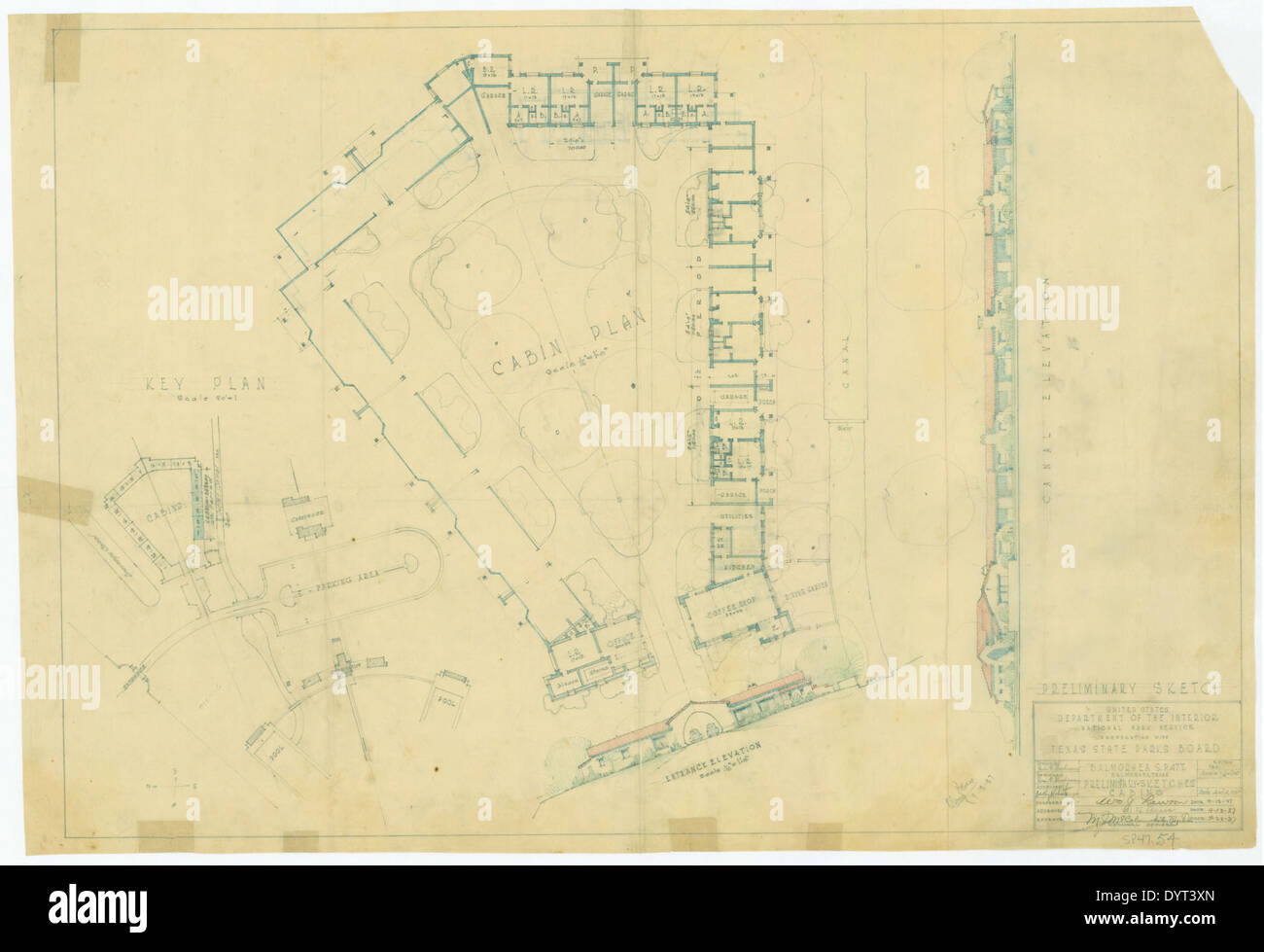 Balmorhea State Park Cabins Preliminary Sketches Cabins Stock