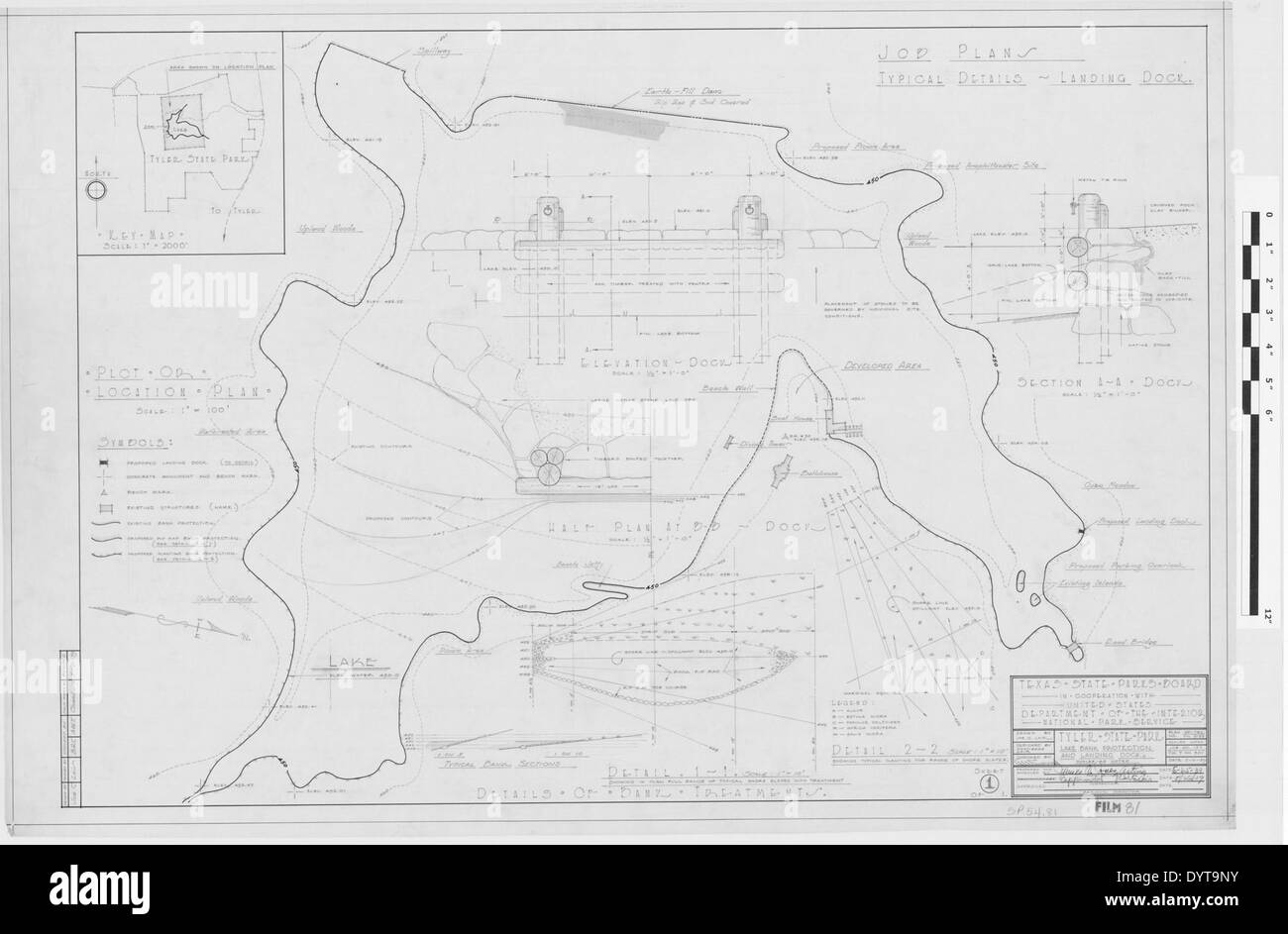 Tyler State Park Lake Bank Protection and Landing Rock SP.54.81