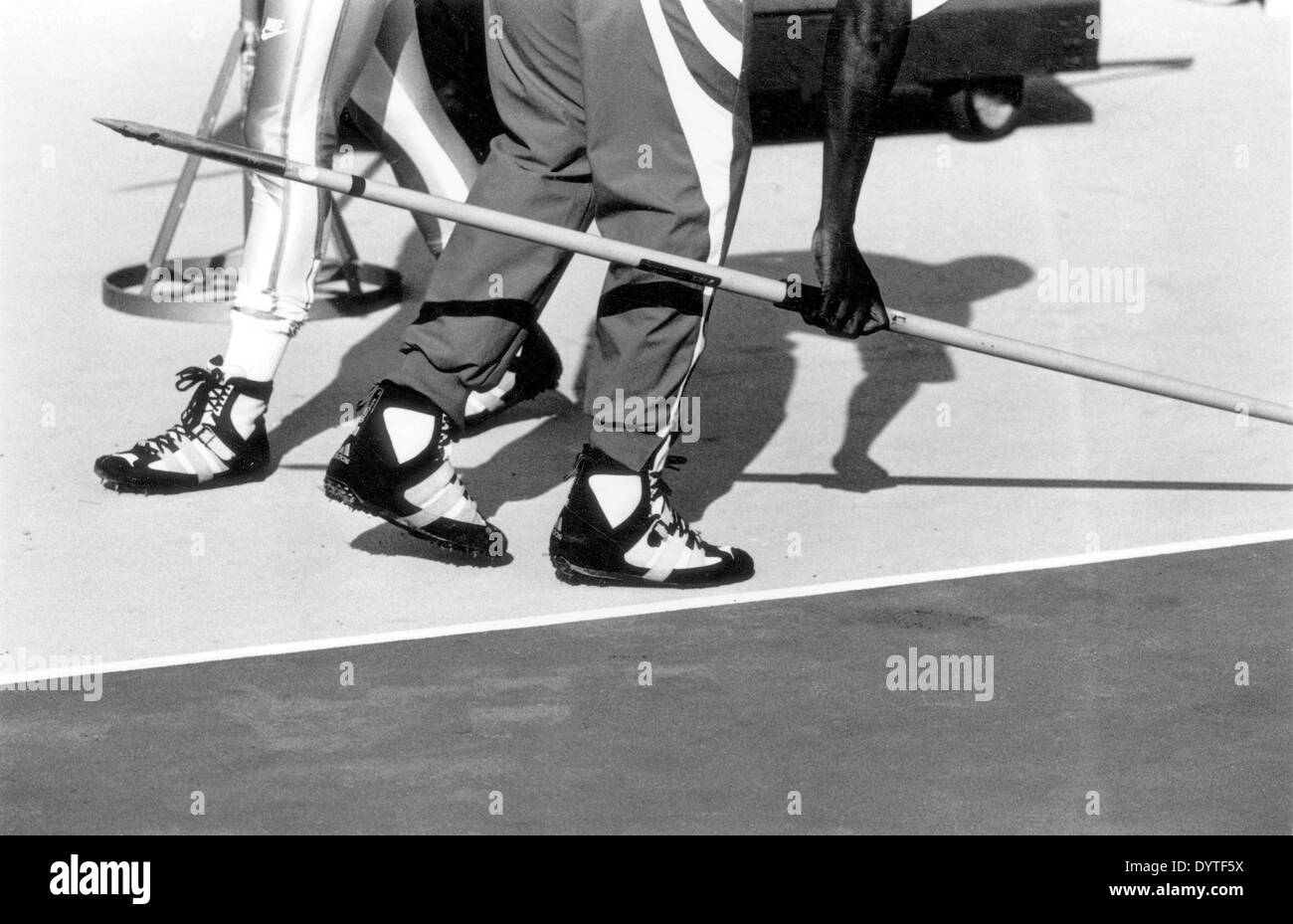 Athletics javelin throw Stock Photo Alamy