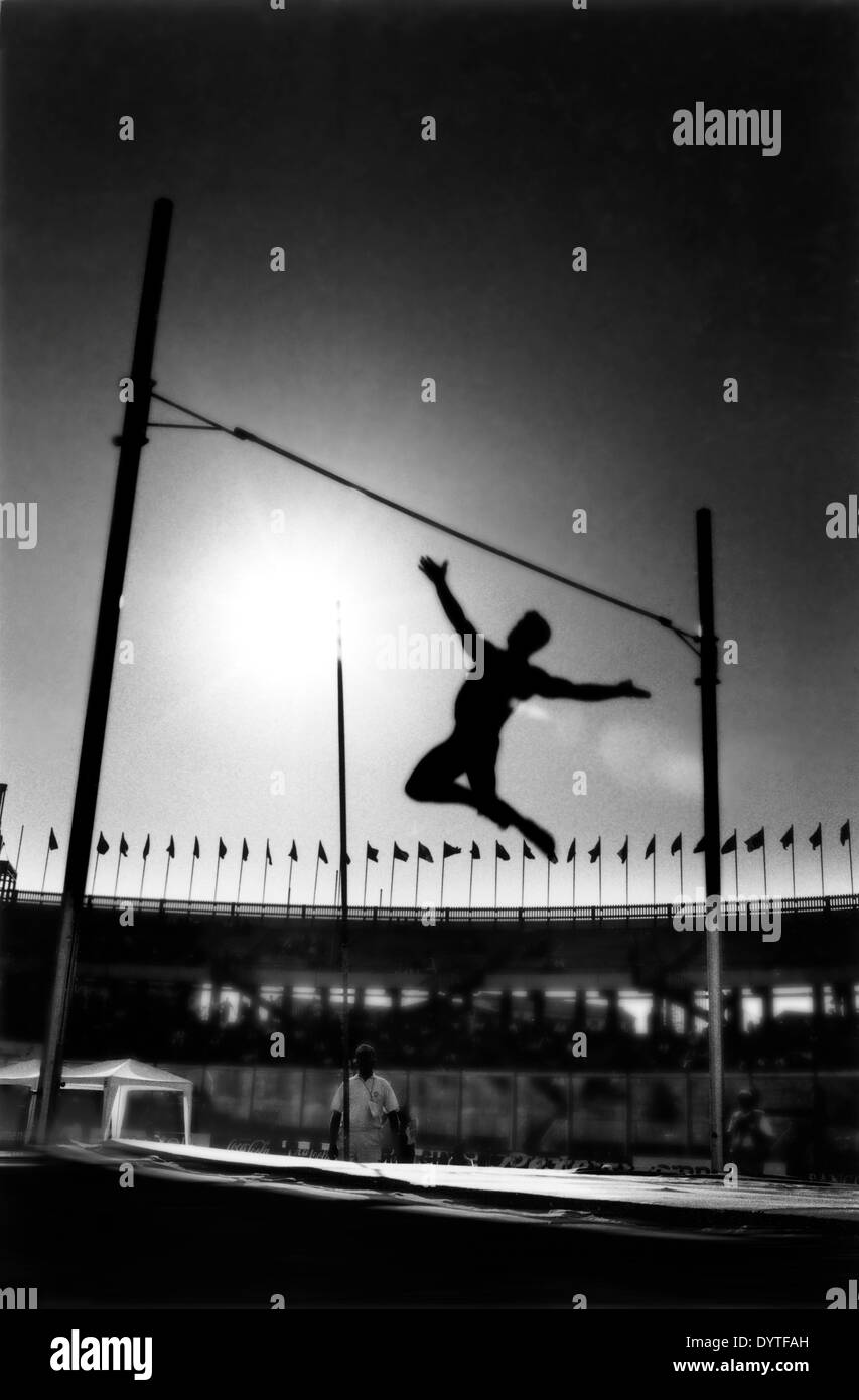 Pole vault Black and White Stock Photos & Images Alamy