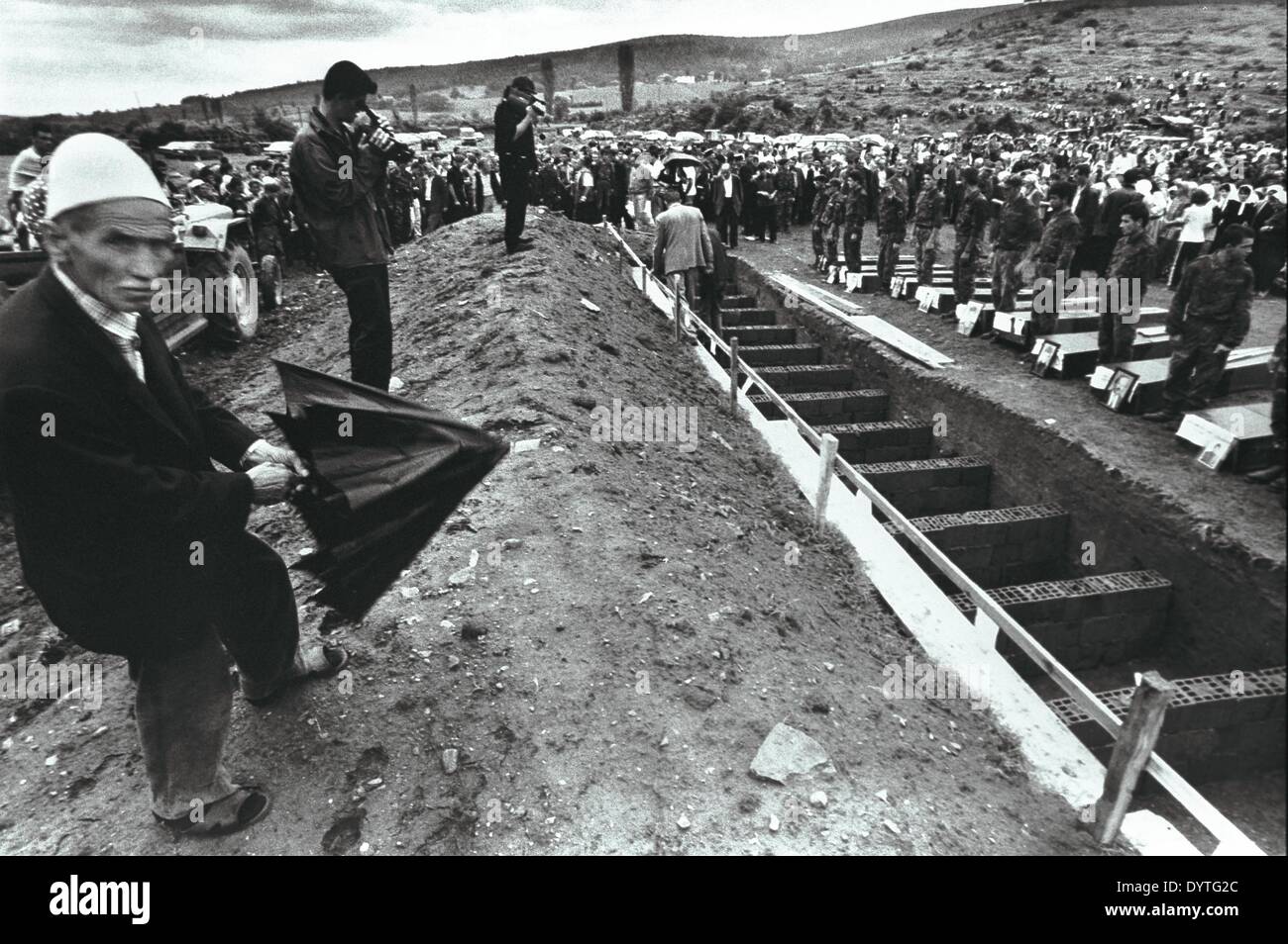 Honoring of fallen KLA soldiers (July 1999) Stock Photo