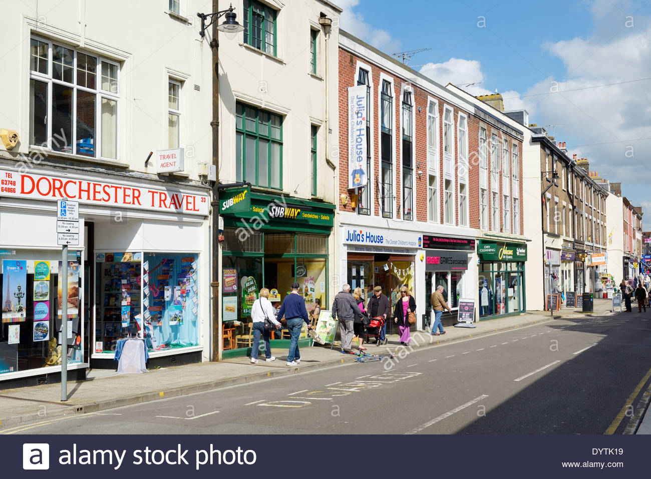 Shops in South Street, Dorchester, Dorset England UK Stock Photo