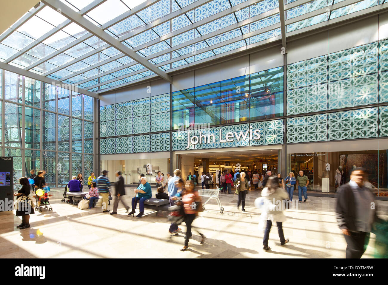 John Lewis store in the Westfield Shopping Centre in Stratford, London Stock Photo