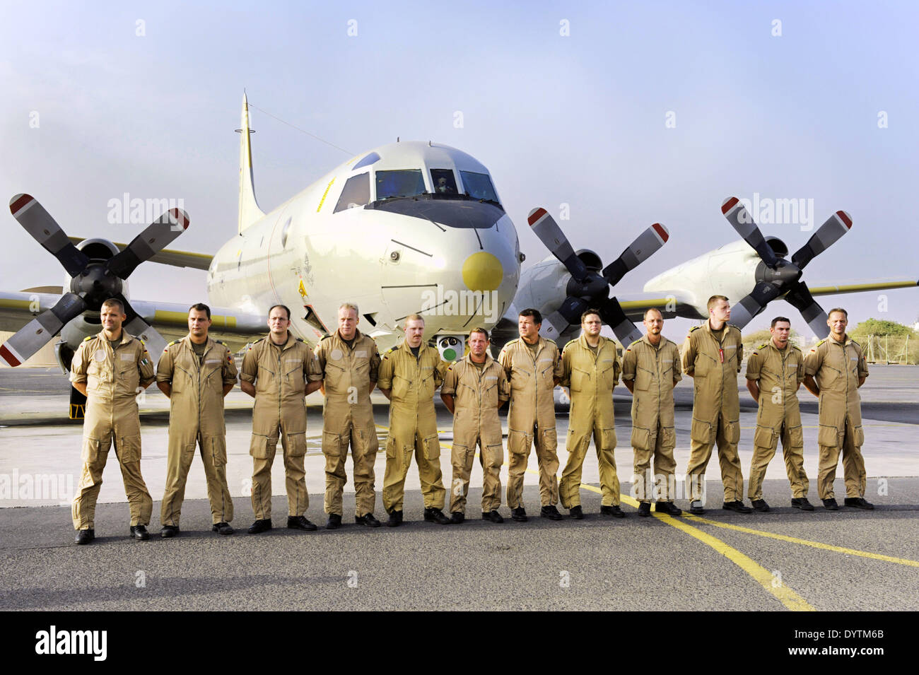 The crew of the P-3C Stock Photo