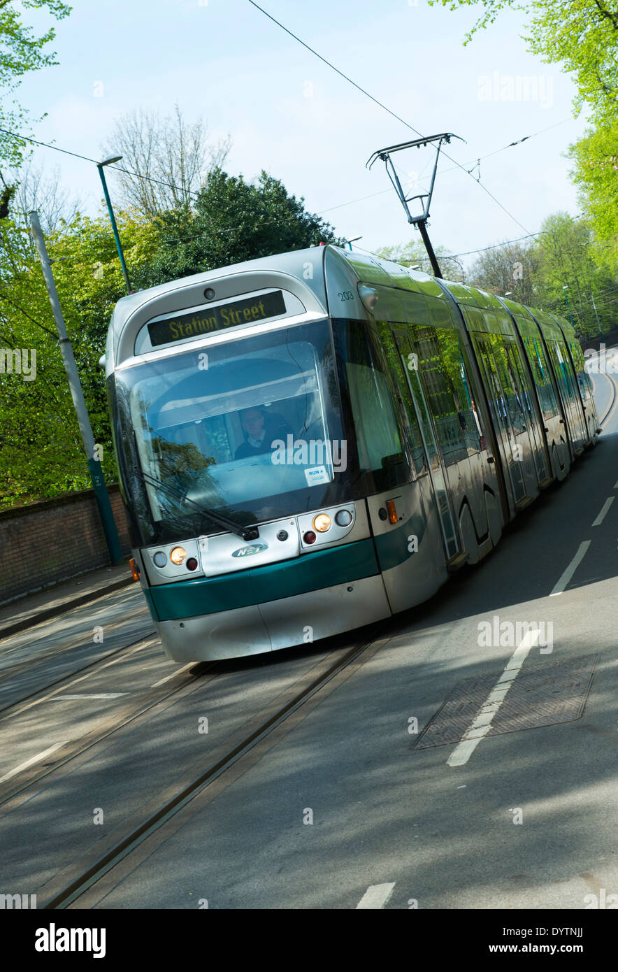 A Nottingham City Tram, Nottinghamshire England UK Stock Photo Alamy