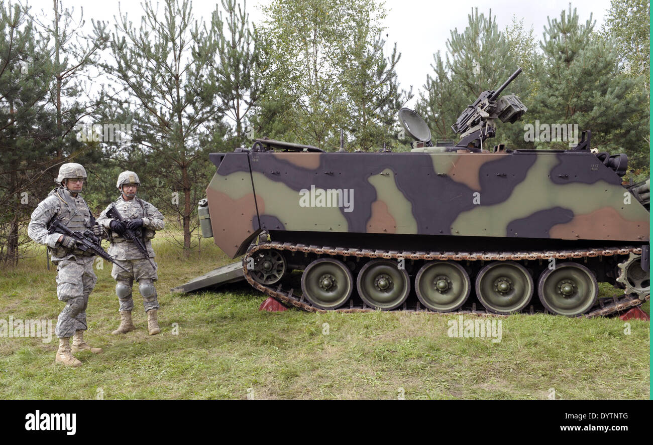 An armored personnel carrier of the U. S. Army Stock Photo