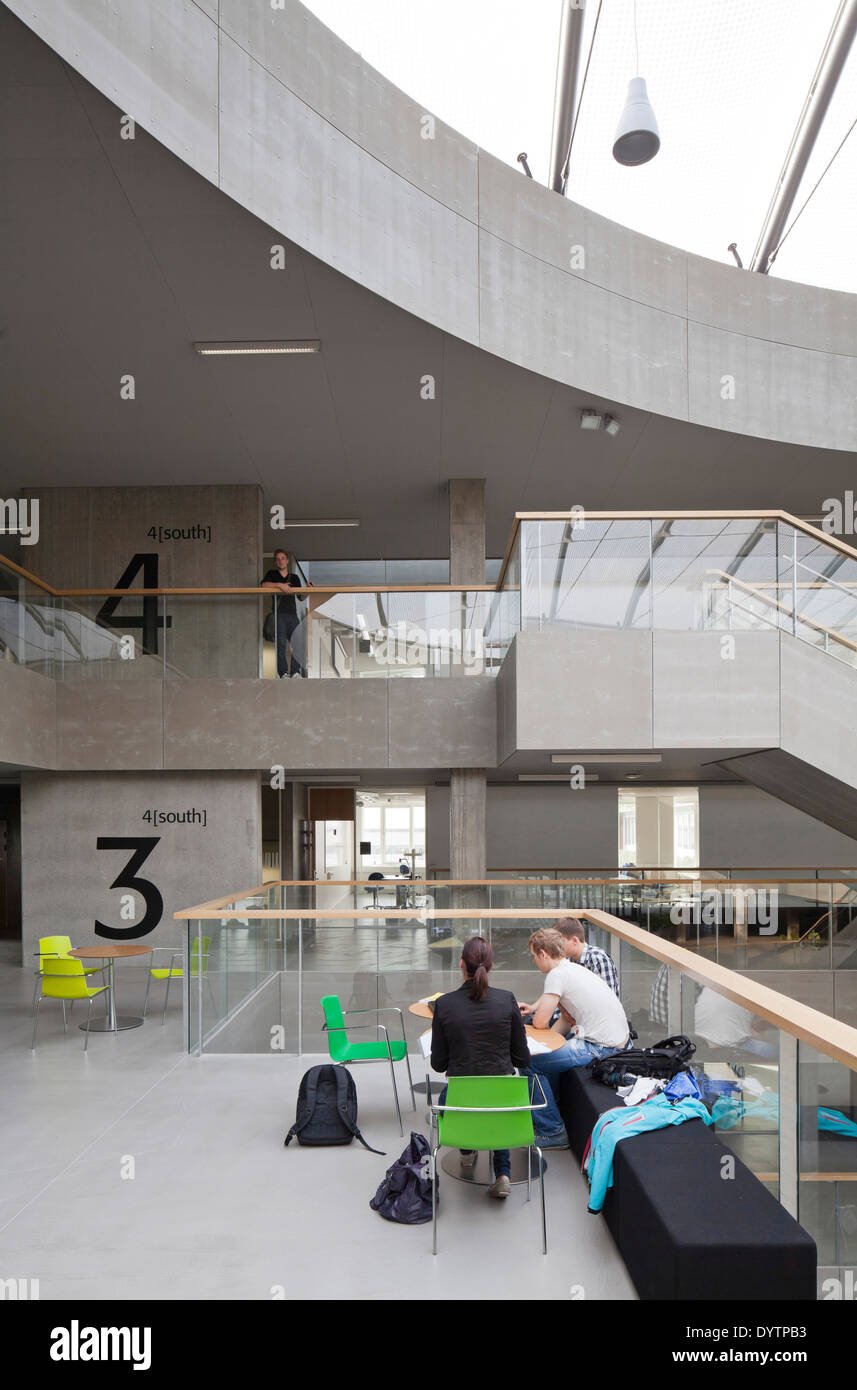 Interior of VIA University College, Aarhus Campus, Denmark Stock Photo