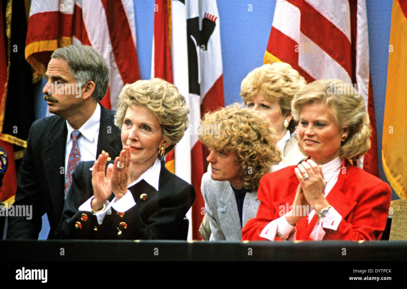 Reagan and Kohl Stock Photo