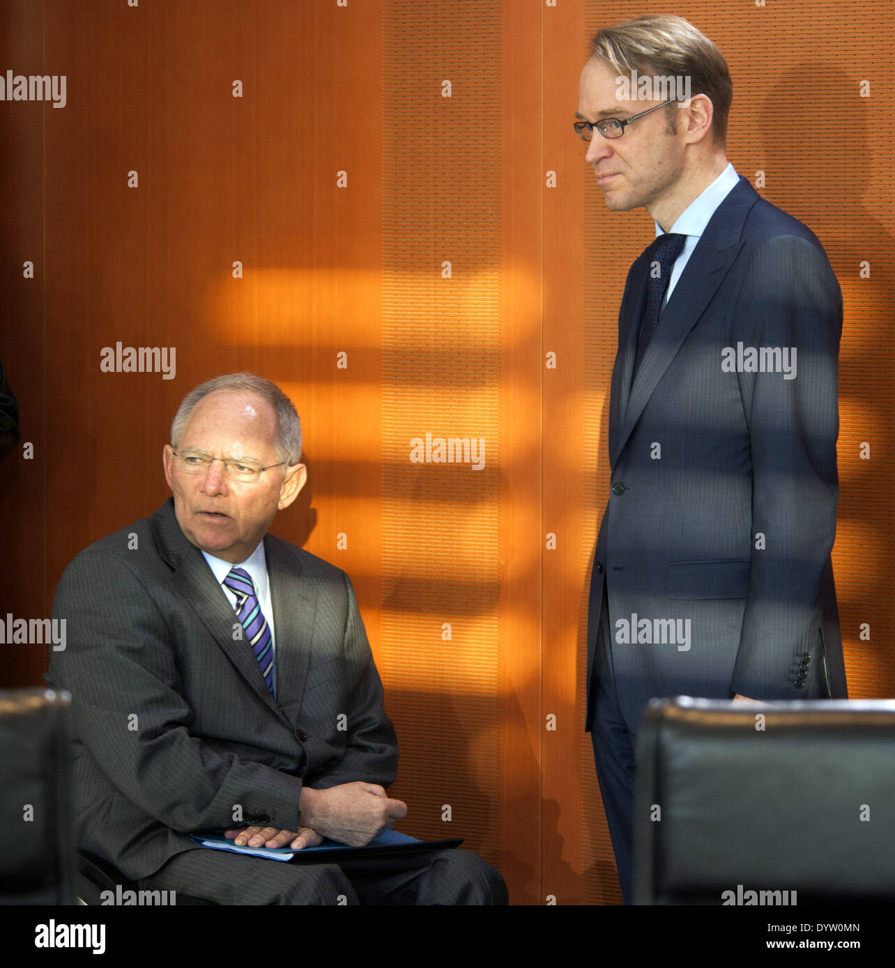 Minister of finance and dr jens weidmann hires stock photography and