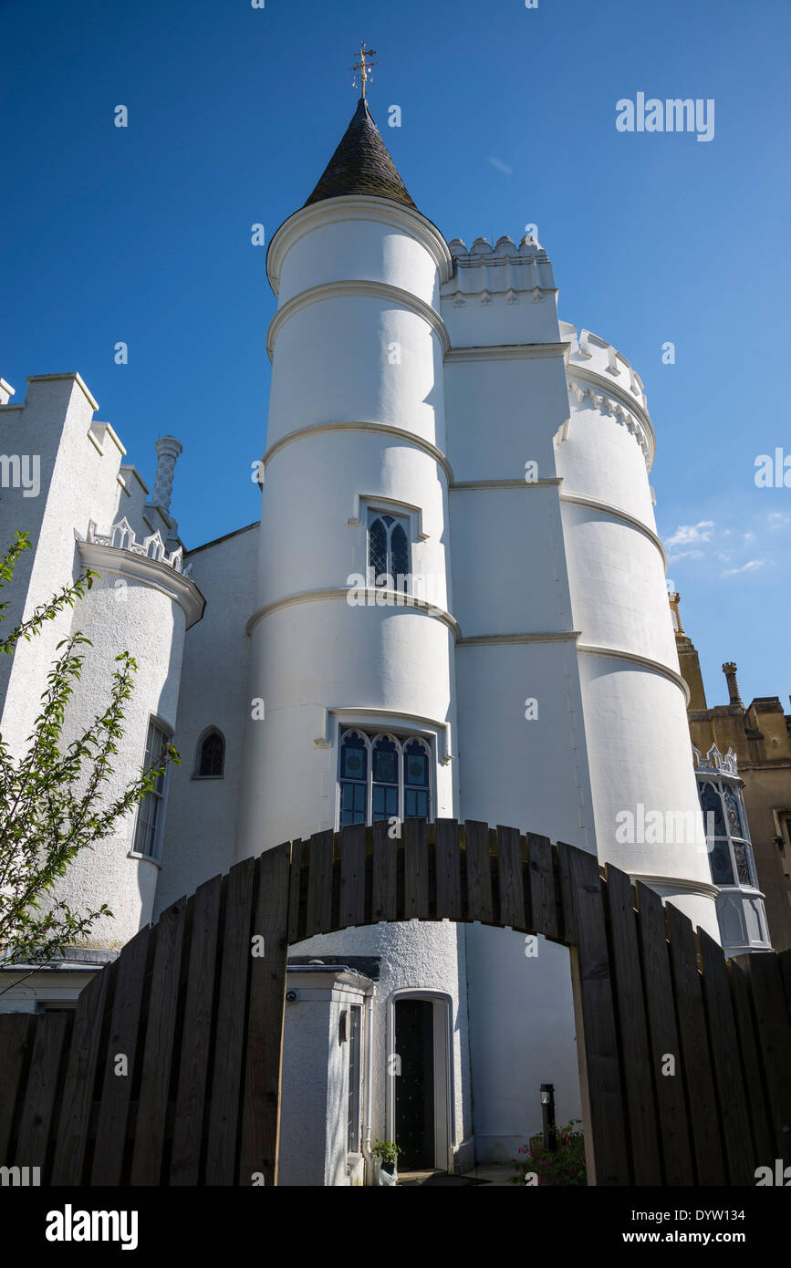 Strawberry Hill House, Horace Walpole's Gothic Castle, Twickenham, London, UK Stock Photo