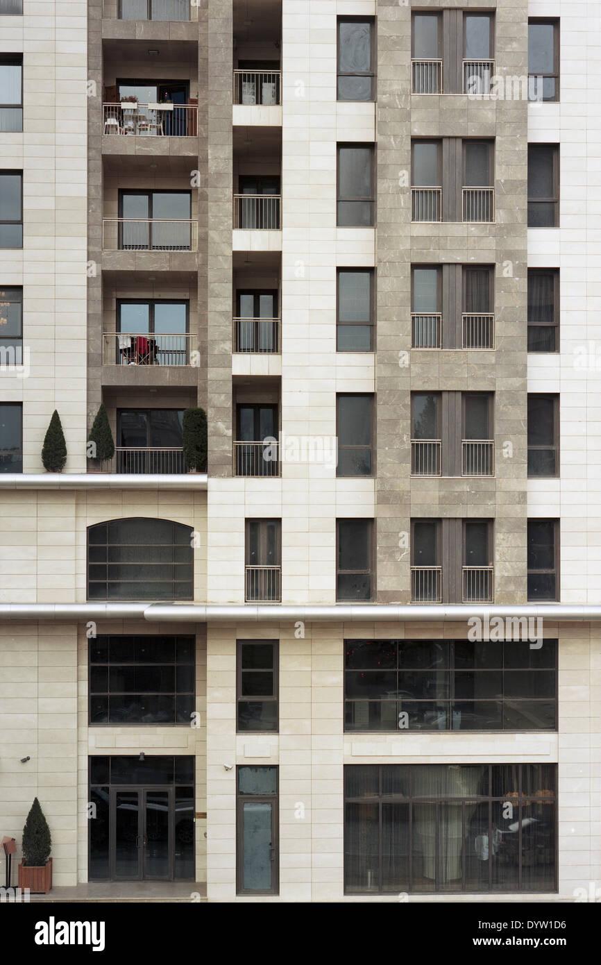 High-rise front, Baku 2011 Stock Photo - Alamy