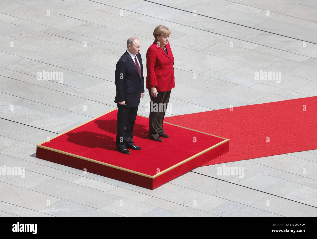 Merkel and Putin Stock Photo