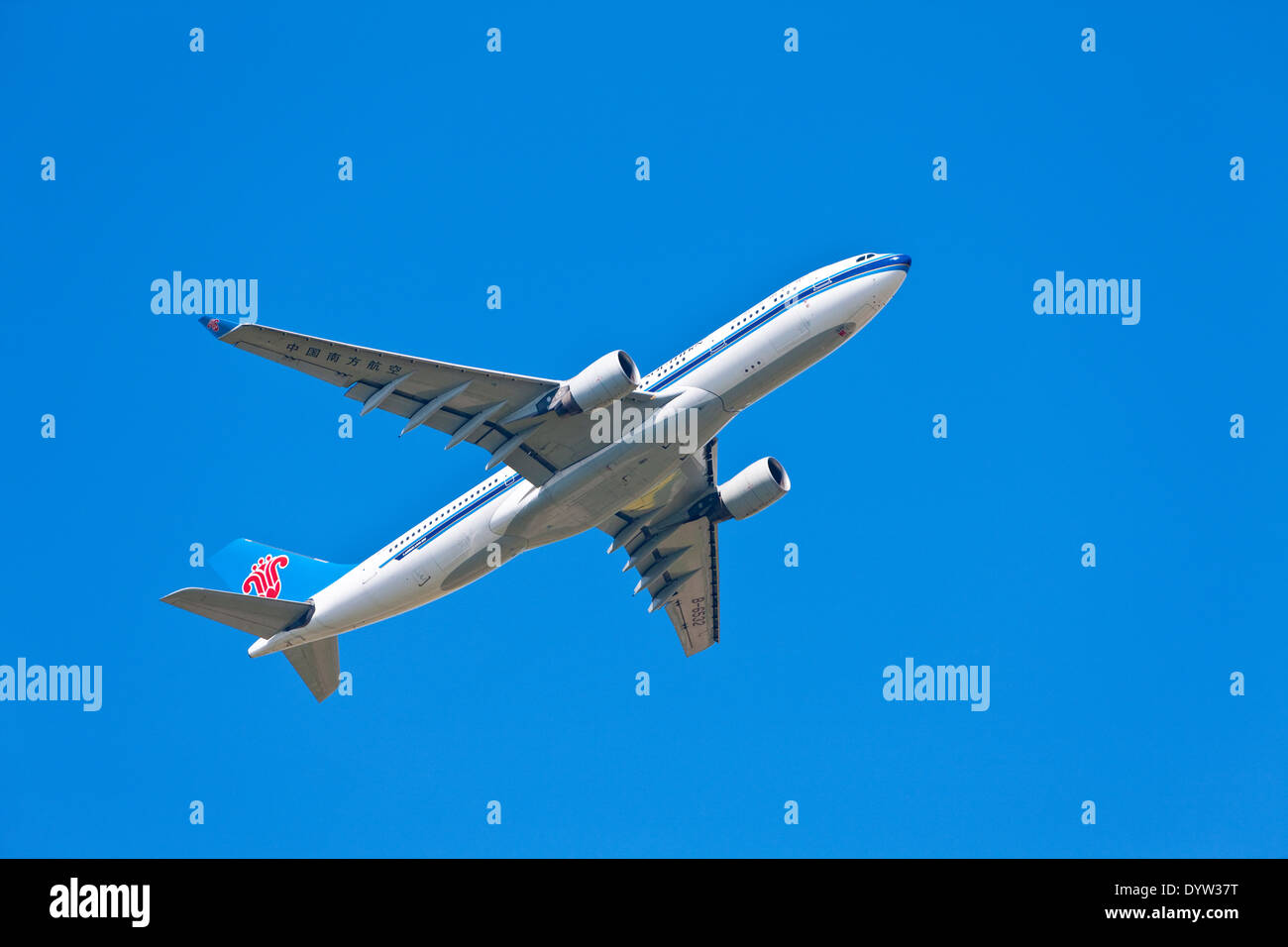 China Southern Airlines aircraft ( Airbus A330-200 ) on the sky Stock Photo