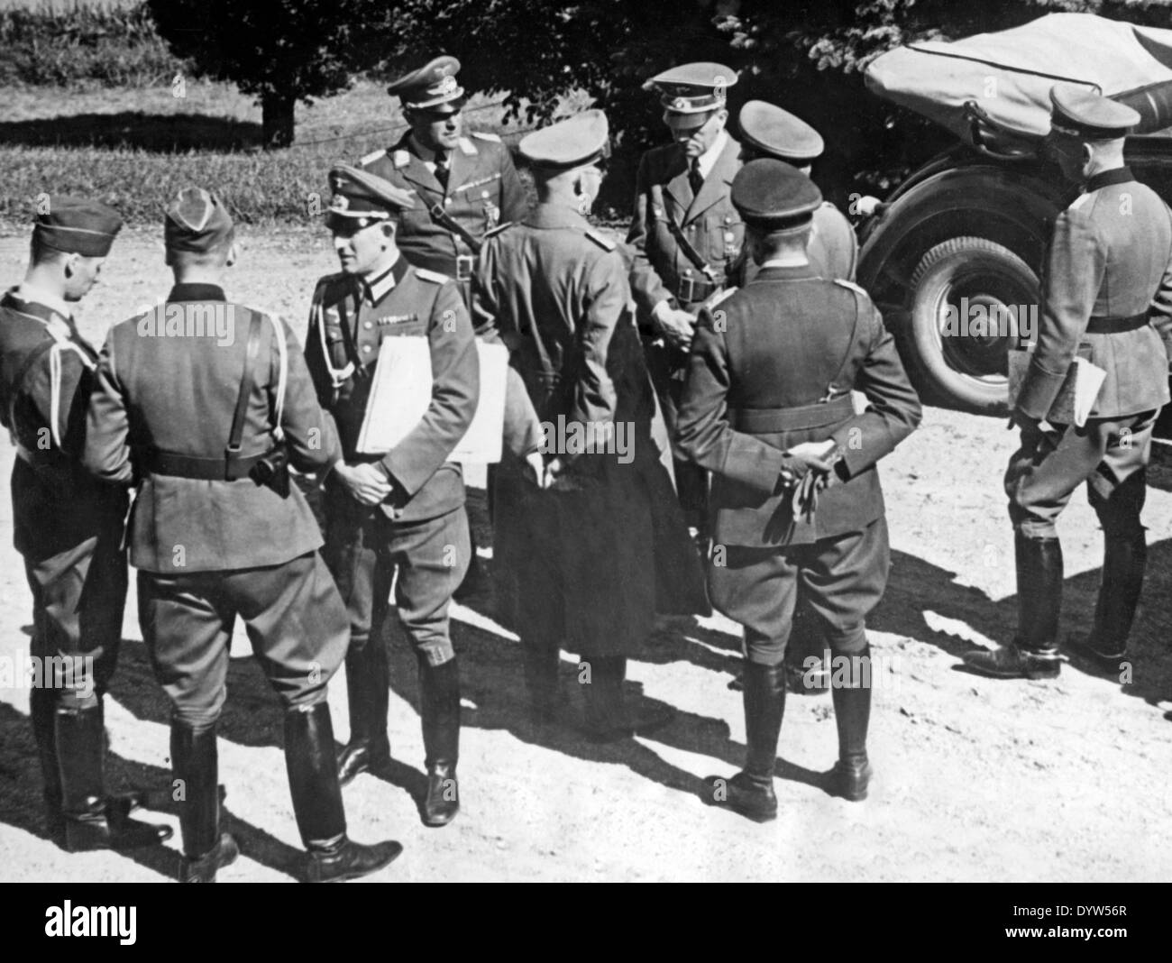 Adolf Hitler visits the the troops Stock Photo