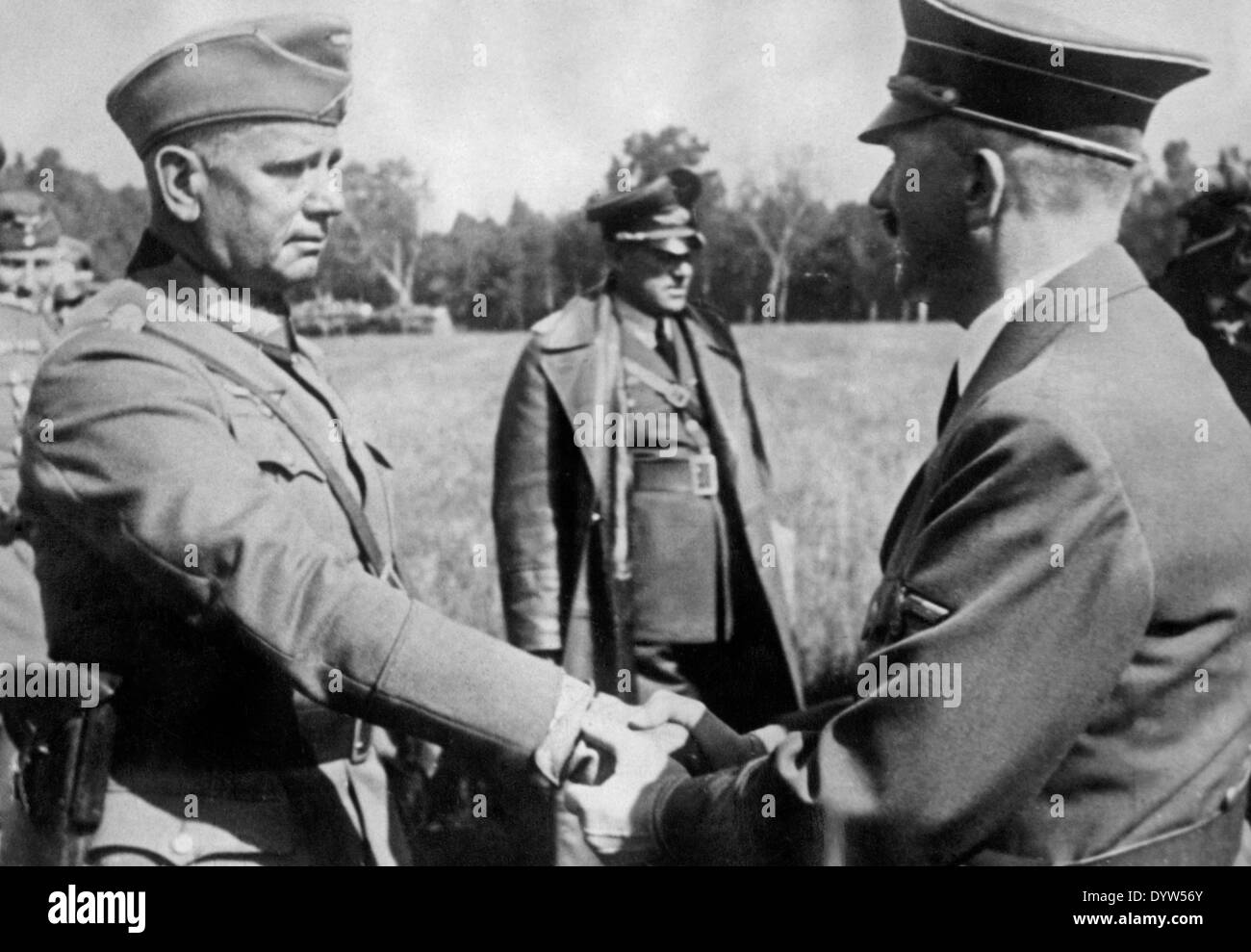 Adolf Hitler and Walter von Reichenau in Poland, 1939 Stock Photo