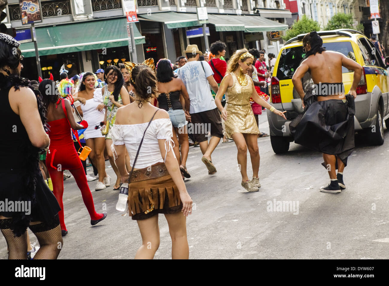 Rio de Janeiro, Lapa, street carnival, Brazil Stock Photo