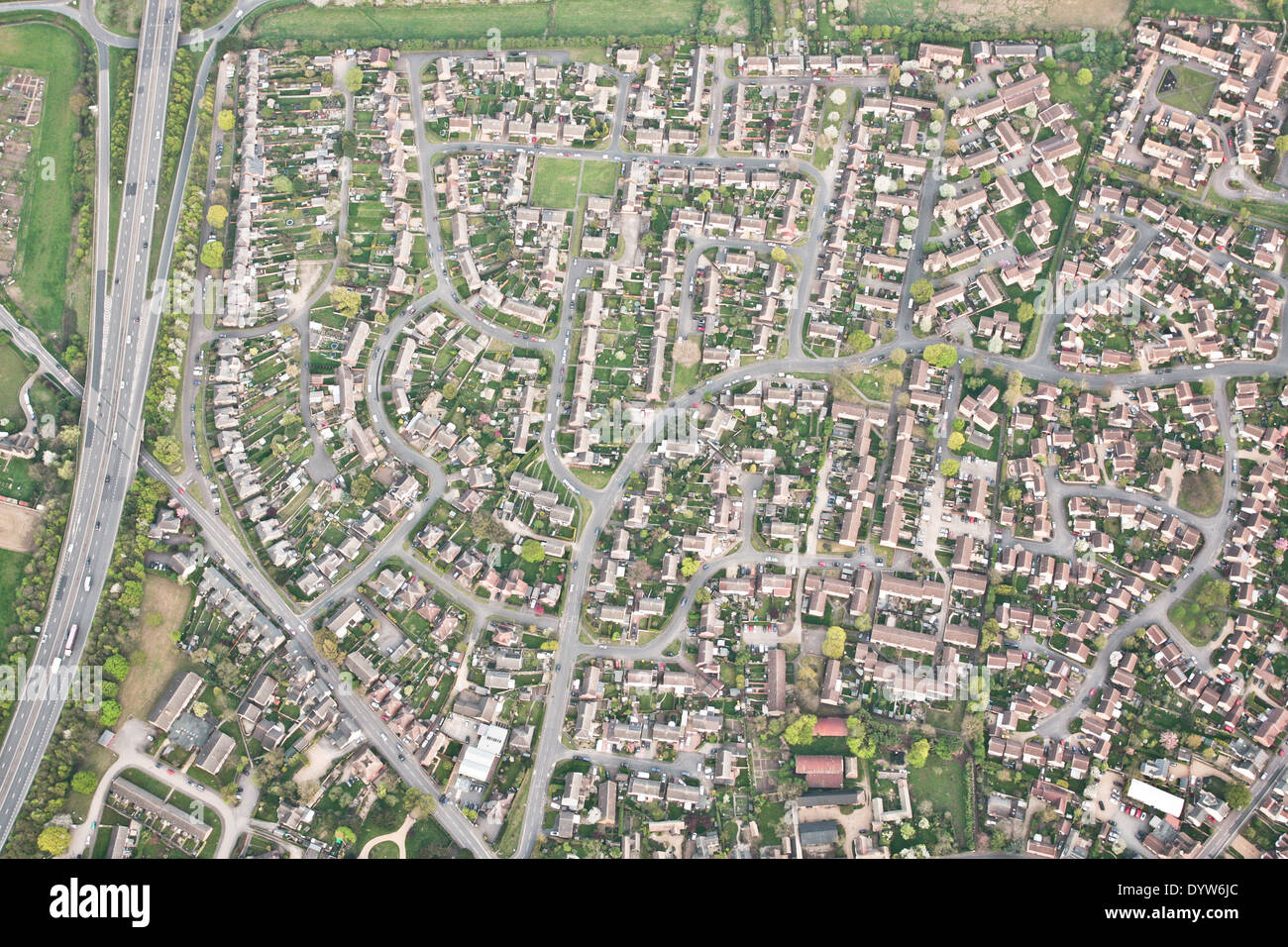 Residential area in Godmanchester, England Stock Photo