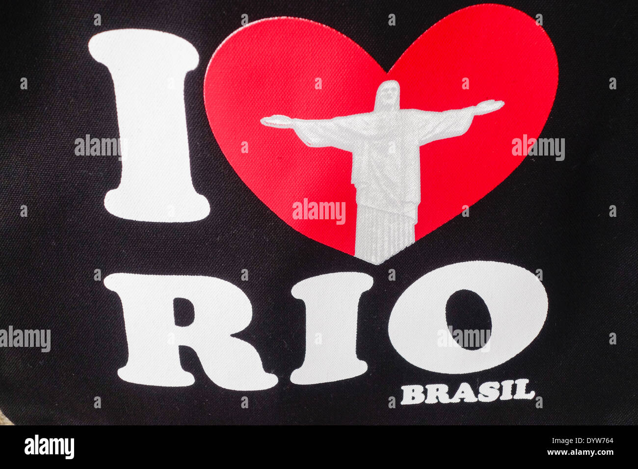 Brazil FIFA World Cup 2014 football world championship, Rio de Janeiro, I love Rio, Brazil Stock Photo