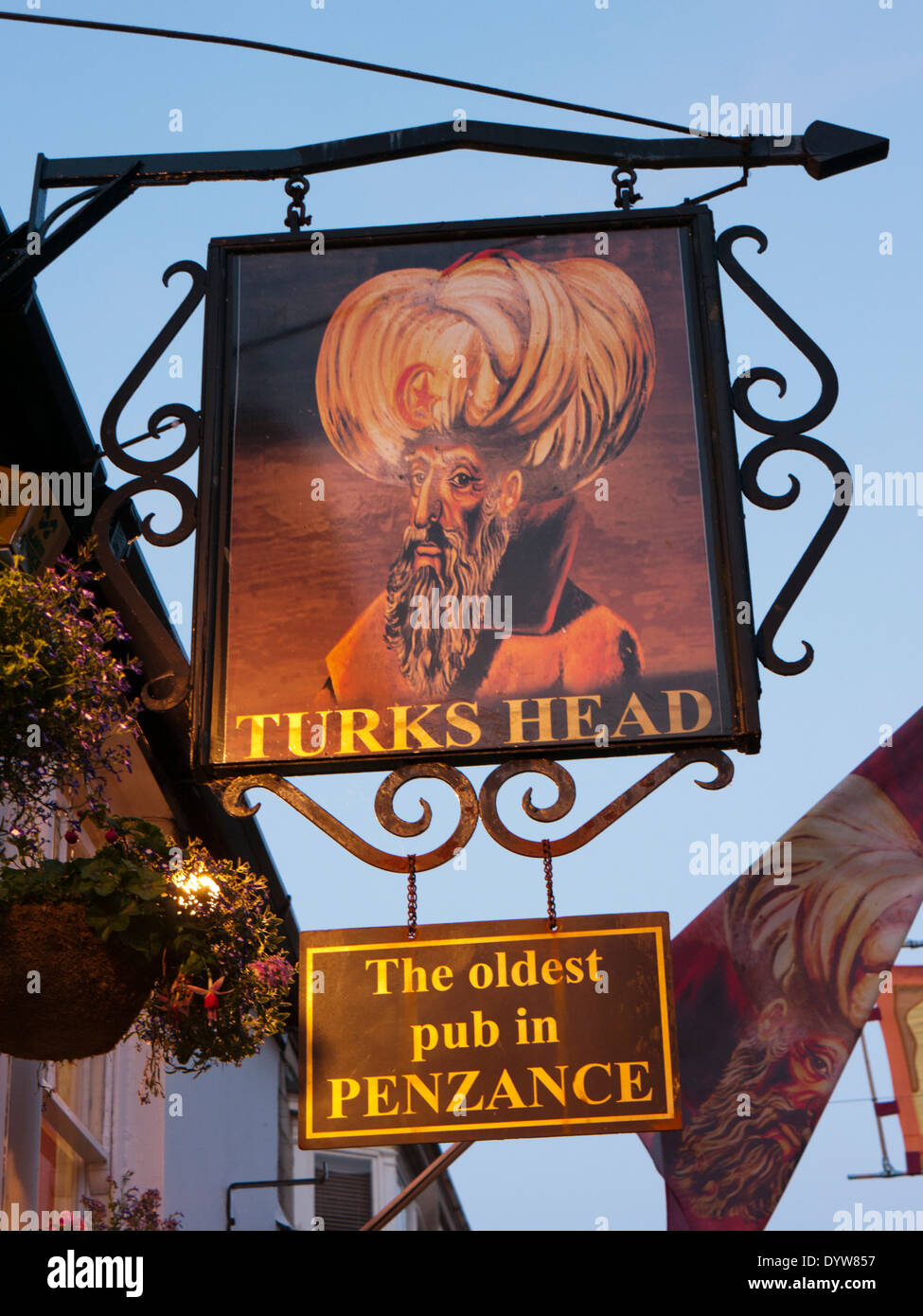 Turks Head pub in Chapel street Penzance Cornwall Britain Stock Photo