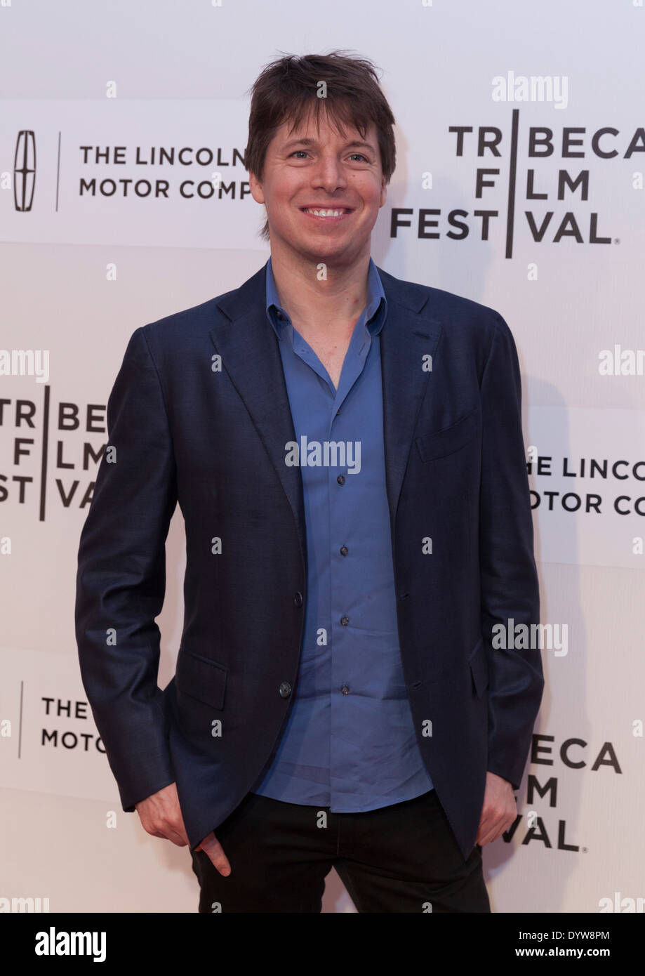 NEW YORK, NY - APRIL 24, 2014: Joshua Bell attends 'Third Person' screening during the 2014 Tribeca Film Festival at BMCC Stock Photo