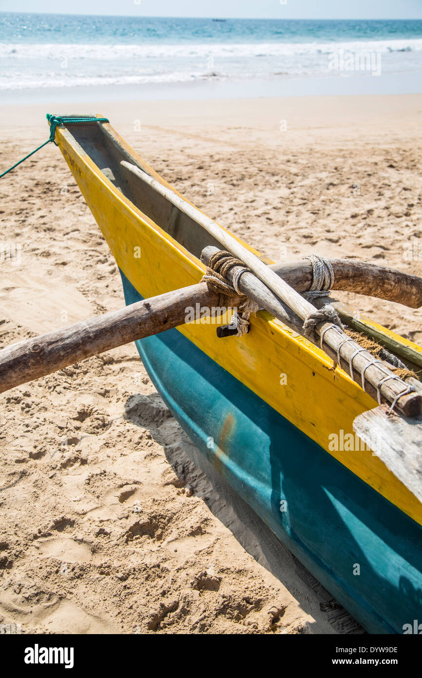 Traditional Sri Lankan fishing boat Stock Photo