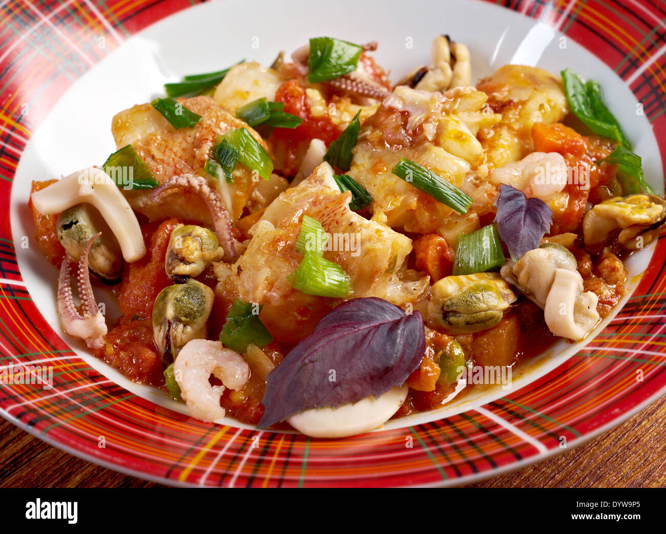 Rockfish Acqua Pazza .italian Stock Photo Alamy