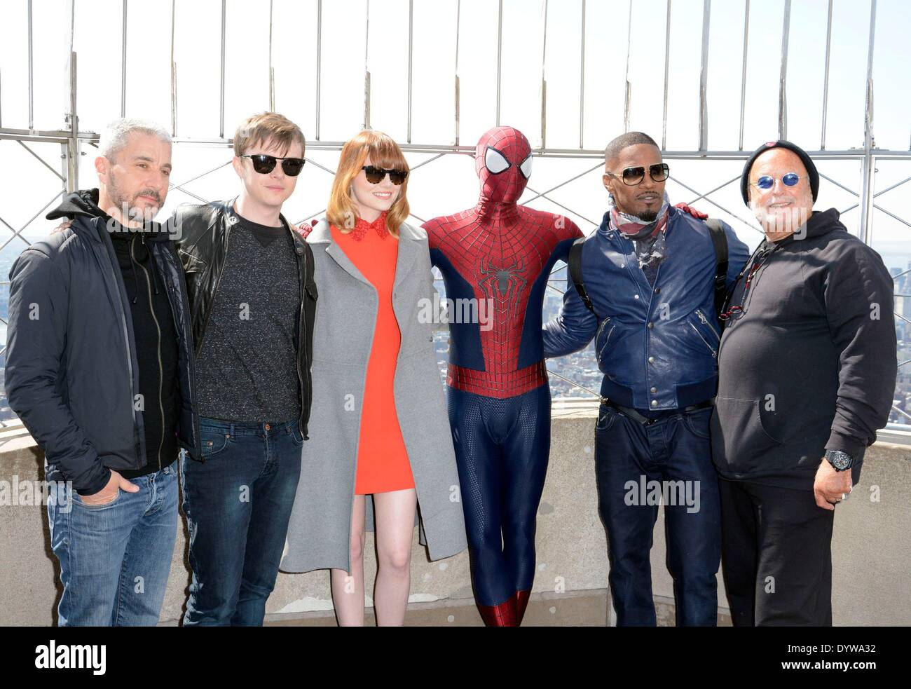 The cast of 'The Amazing Spider-Man 2' light the Empire State Building  Featuring: Matthew Tolmach