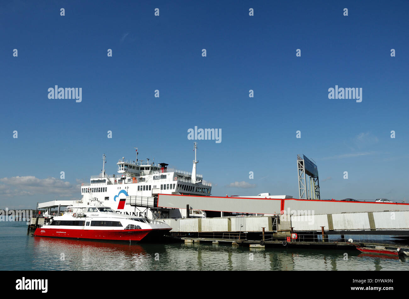 Red Funnel Ferries in port at Southampton UK Stock Photo Alamy