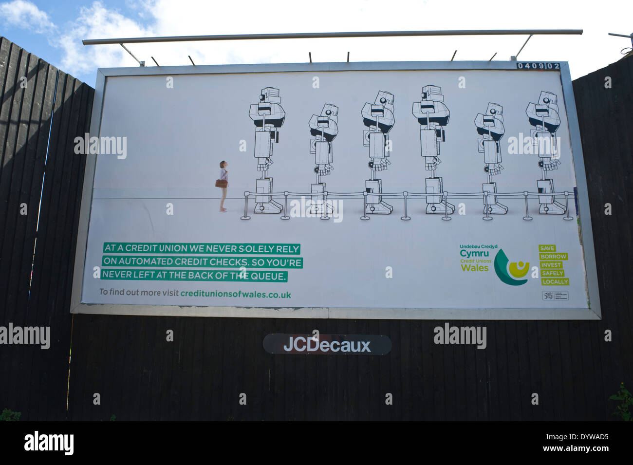 Wales Credit Unions advertising billboard on JCDecaux roadside site in