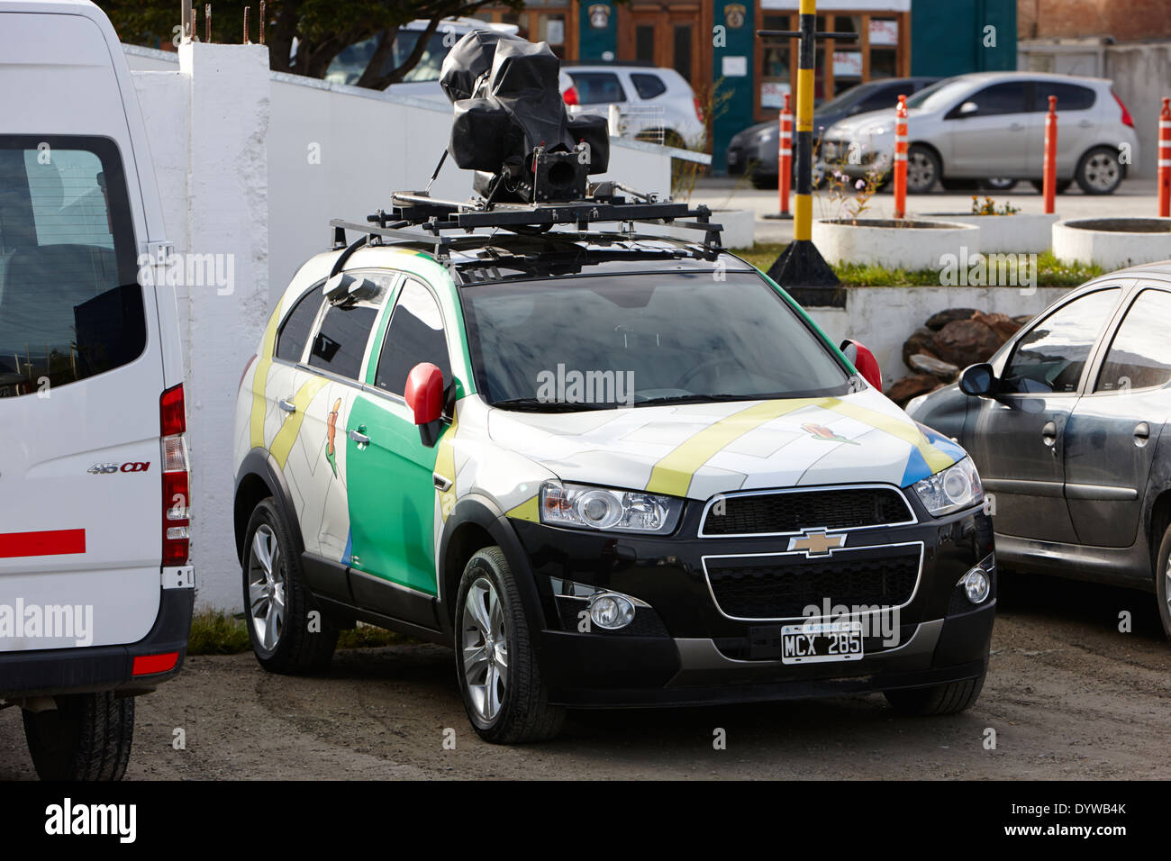 google street view car parked in ushuaia argentina Stock Photo